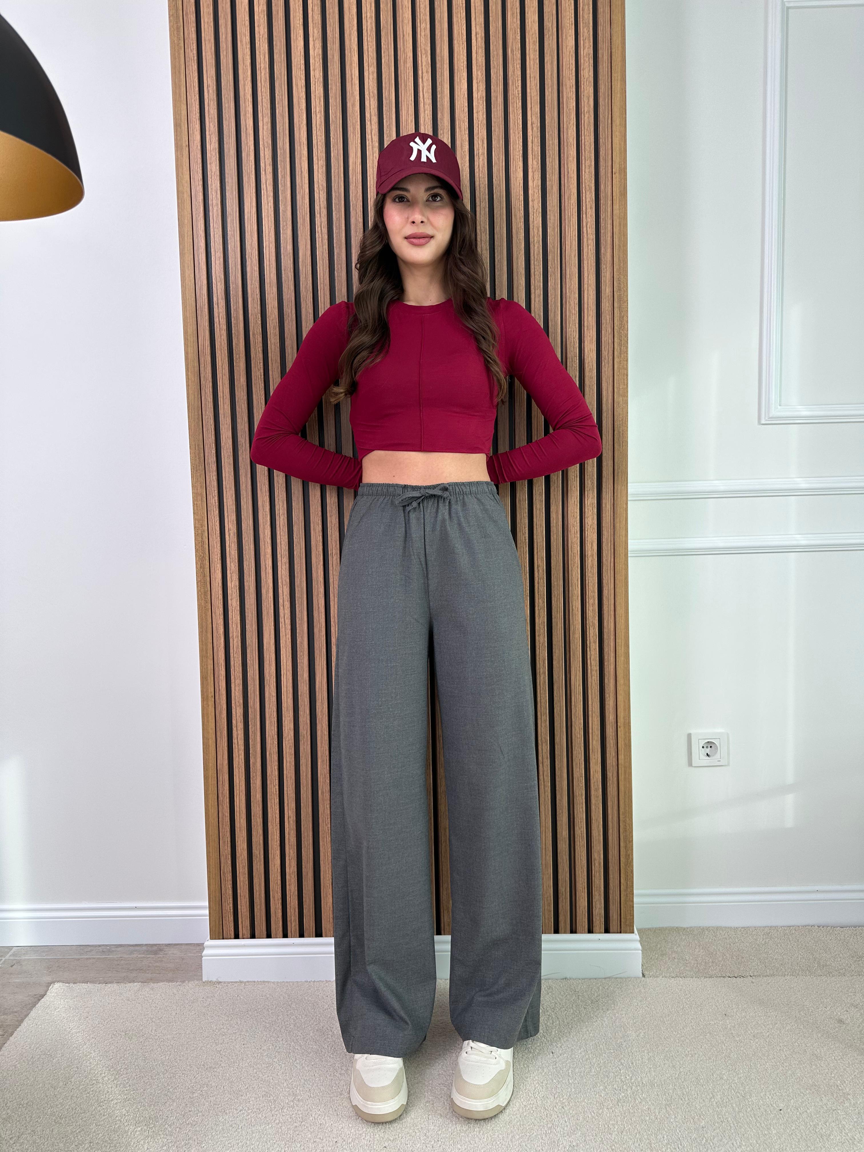 Keten Pantolon - ANTRASİT