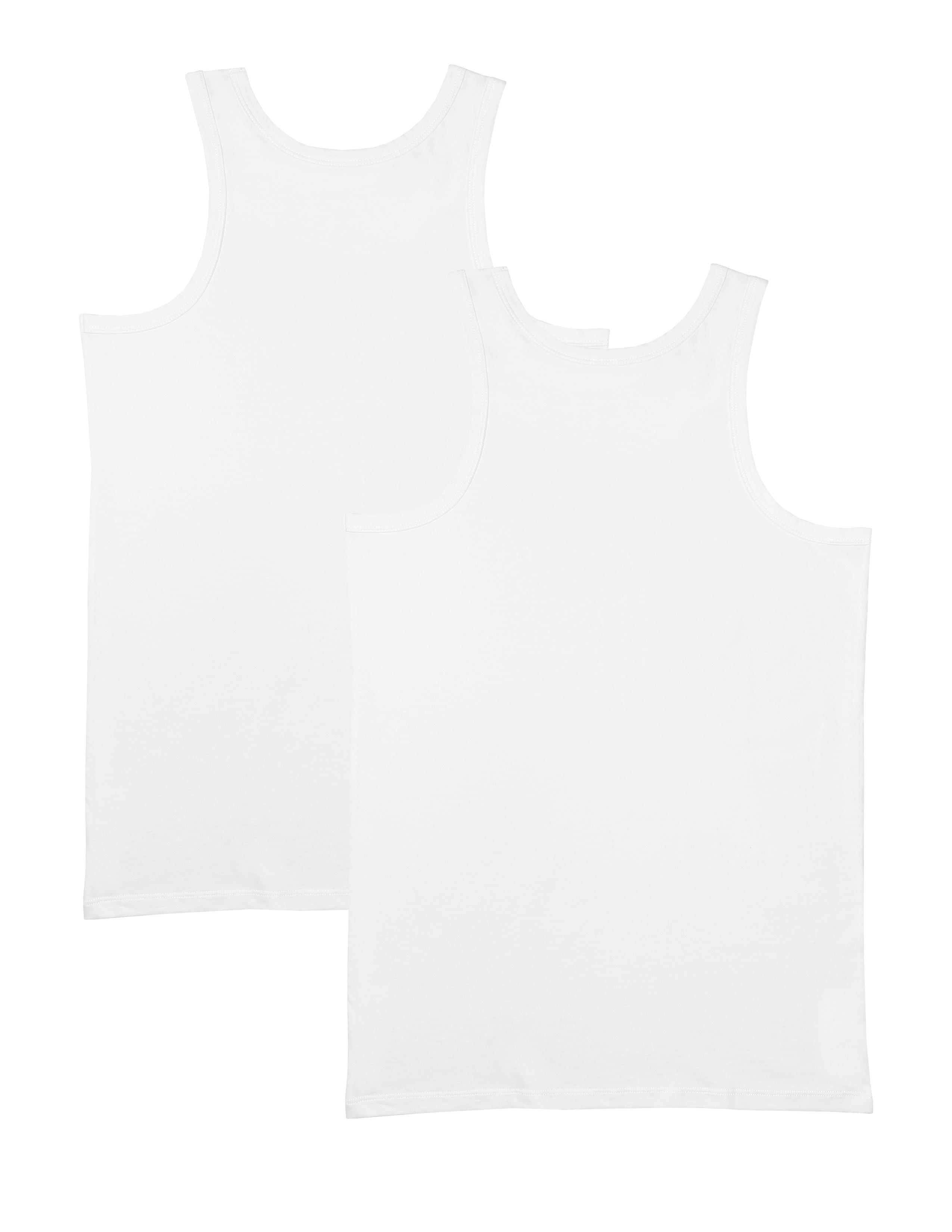  Basic Erkek Beyaz Atlet Seti 2'Li