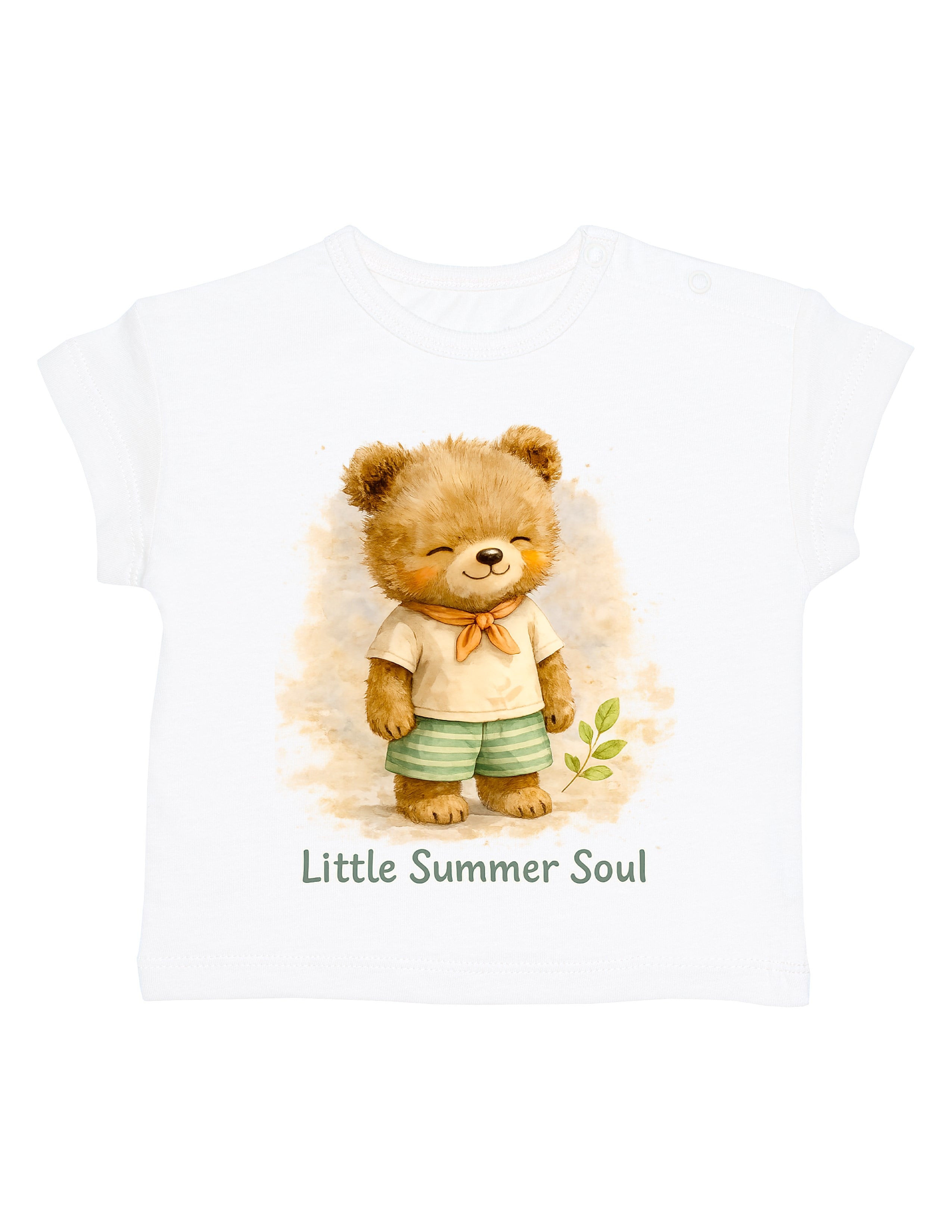 Basic Bebek Oversize Baskılı Beyaz T-shirt