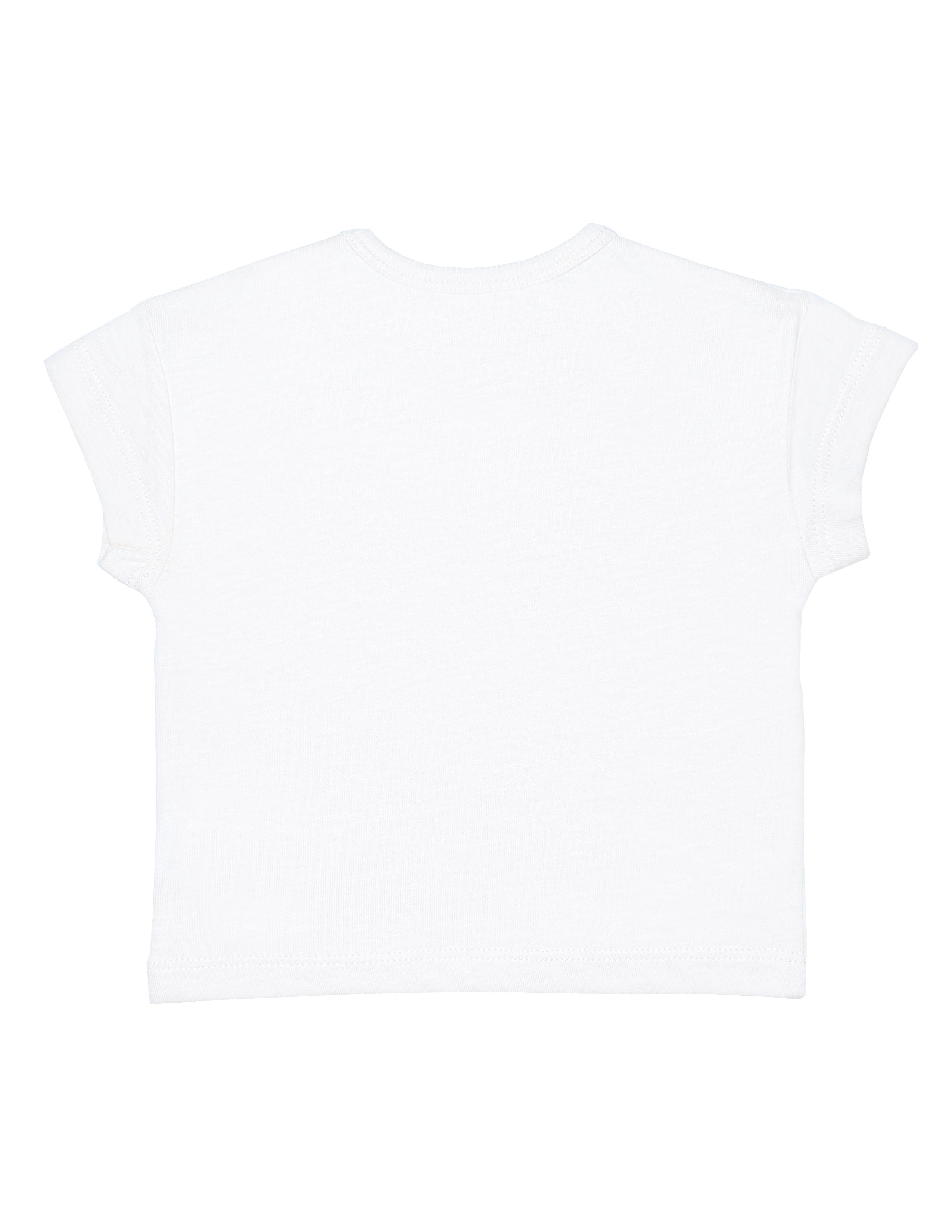 Basic Bebek Oversize Baskılı Beyaz T-shirt