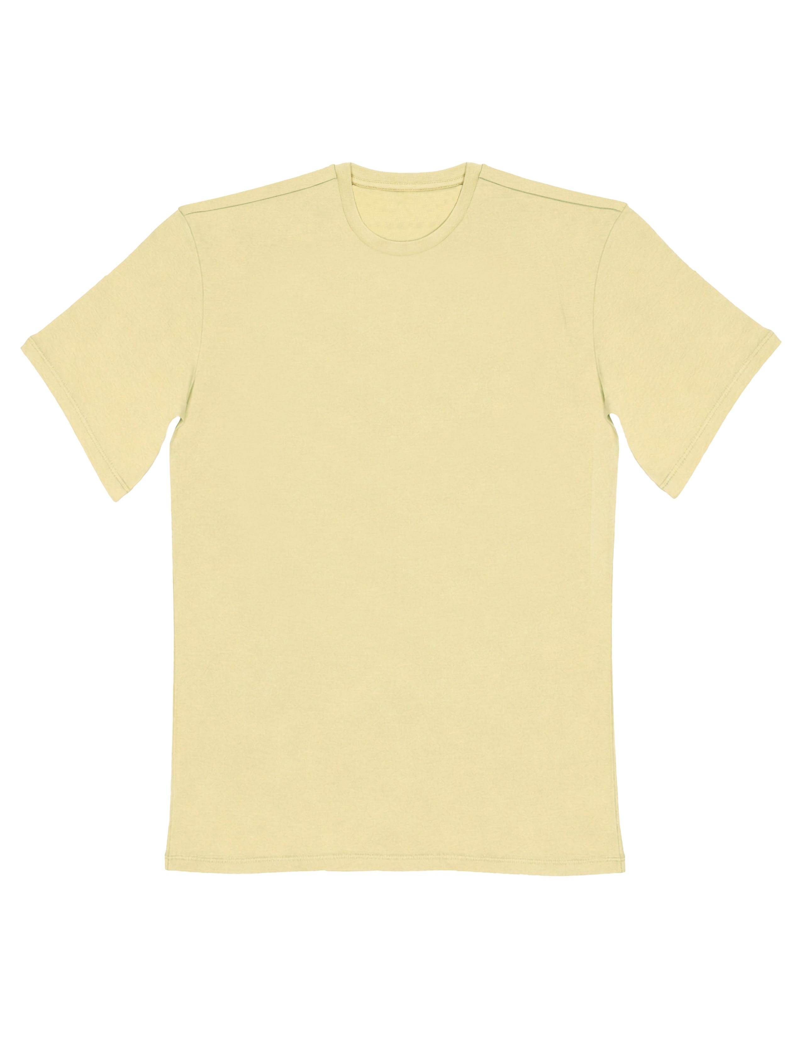 Basic Erkek Bisiklet Yaka Bej T-shirt