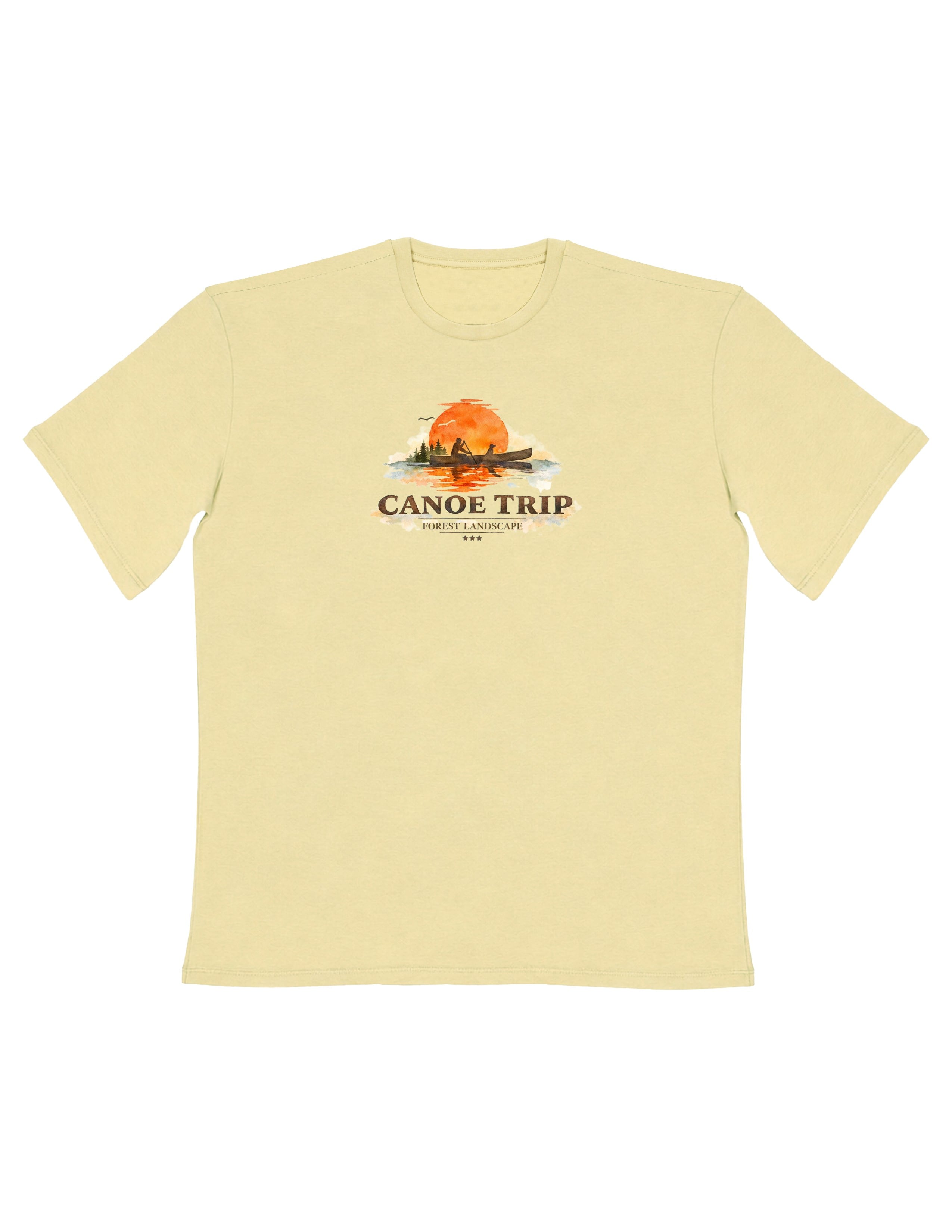 Basic Erkek Oversize Baskılı Bej T-shirt