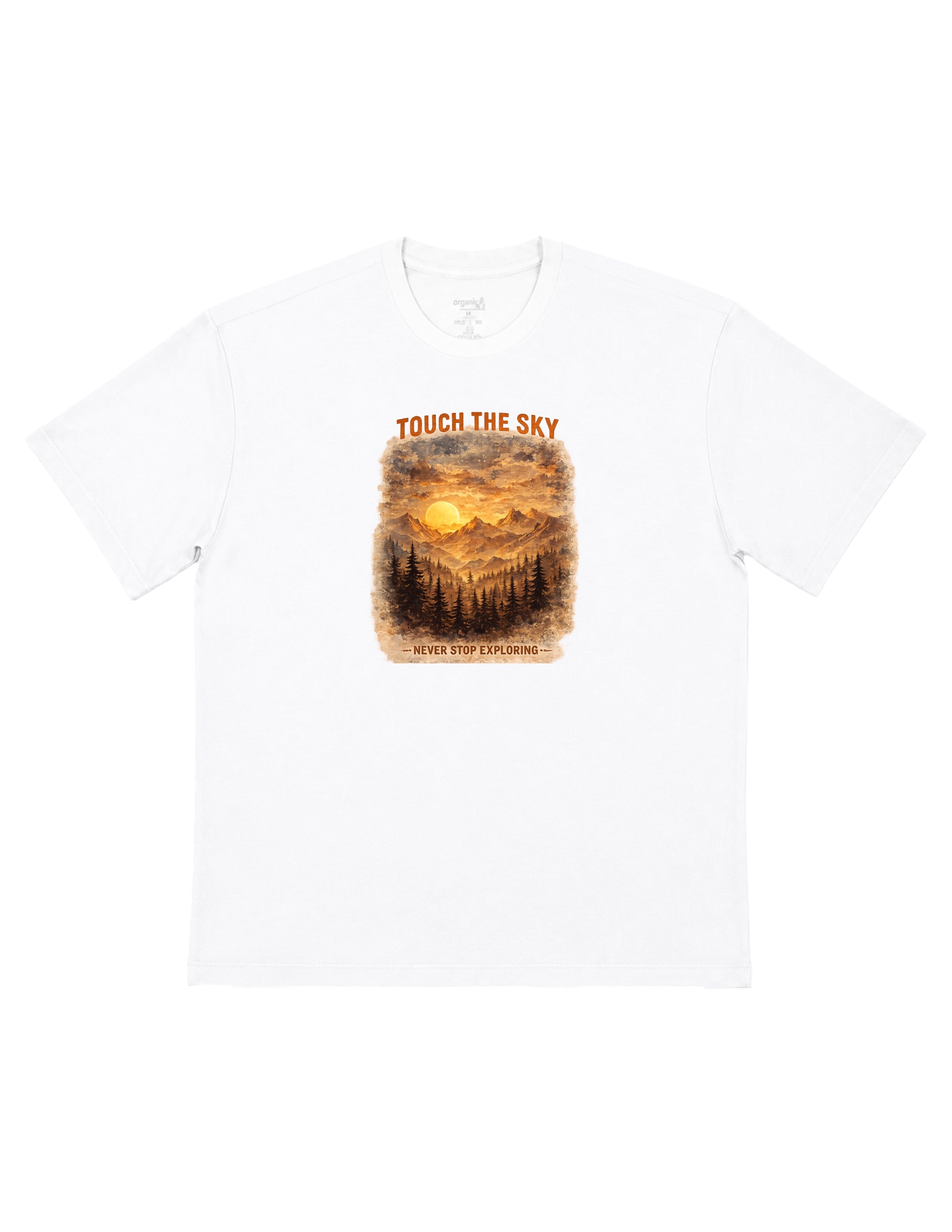 Basic Erkek Oversize Baskılı Beyaz T-shirt