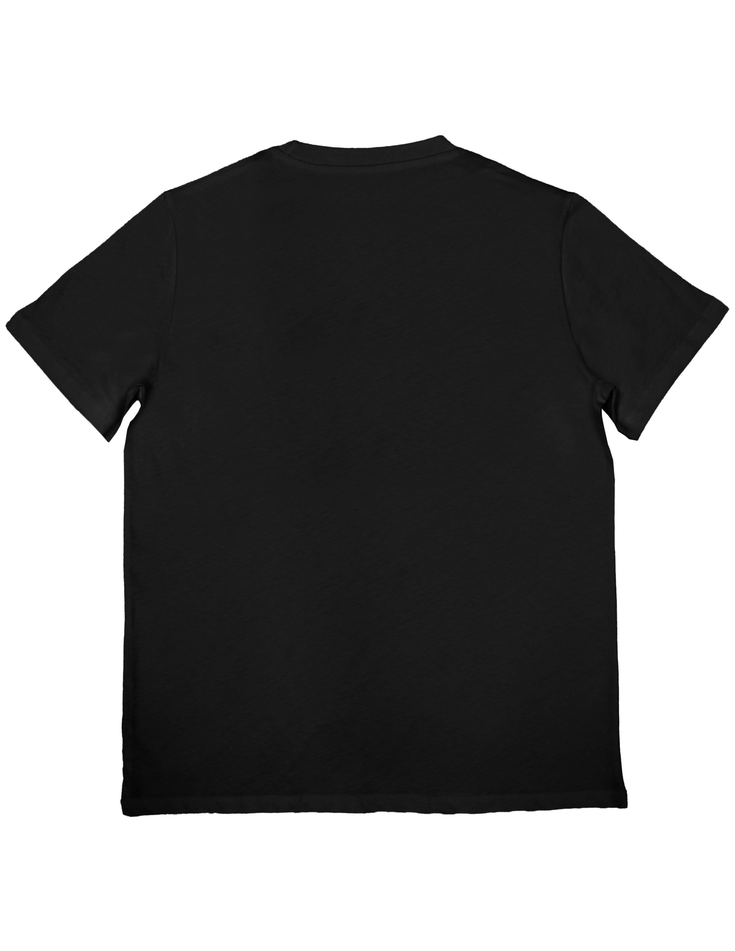 Basic Kadın Bisiklet Yaka Nakışlı Siyah T-shirt
