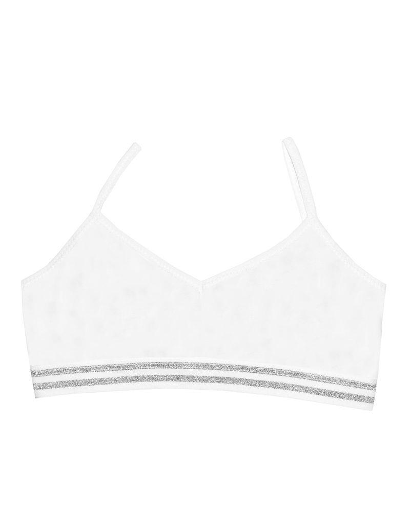 Basic Kız Çocuk İp Askılı Beyaz Büstiyer