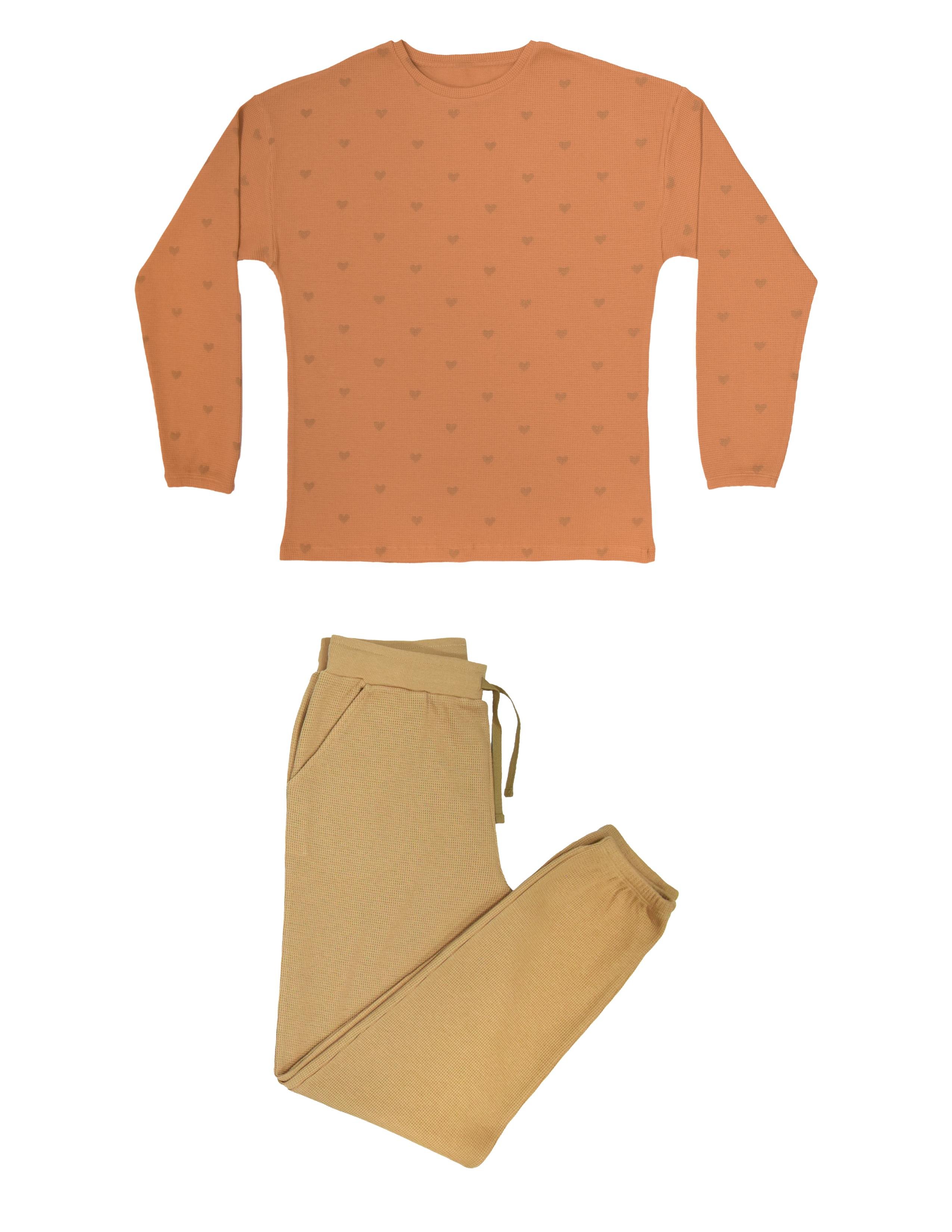 Charmed Kadın Kiremit Pijama Takımı