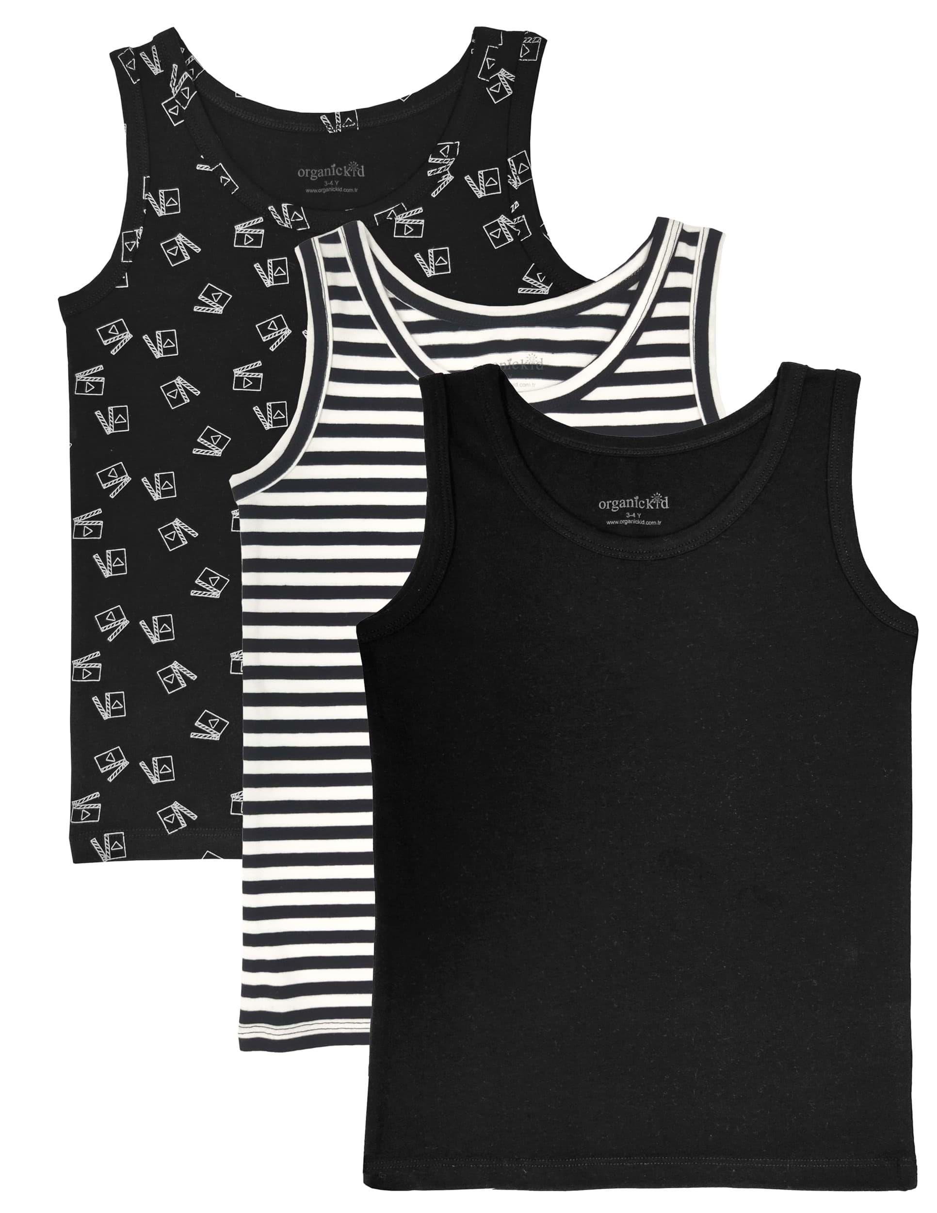 Cinema Erkek Çocuk Siyah Atlet Seti 3lü