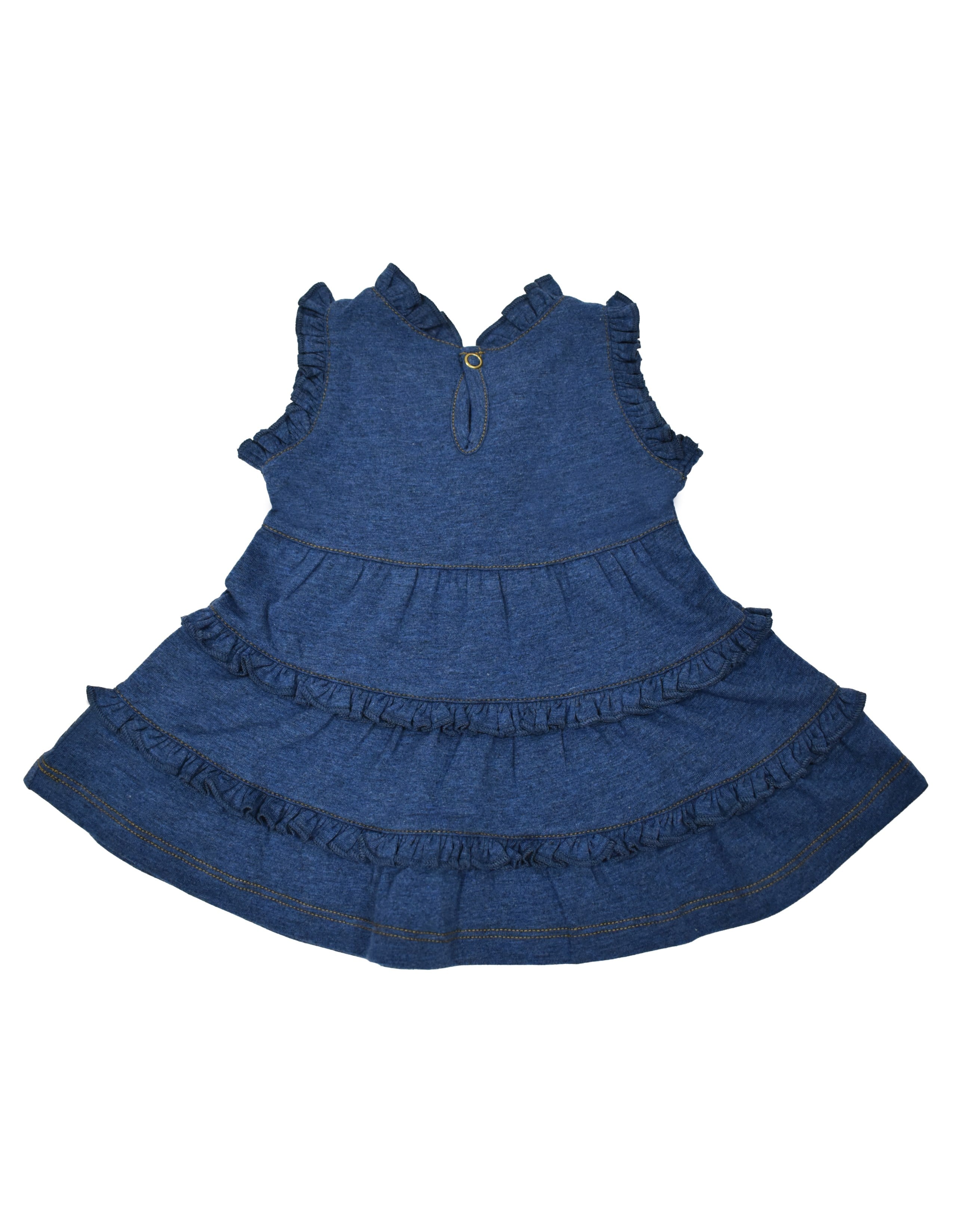 Denim Bebek Fırfırlı Elbise