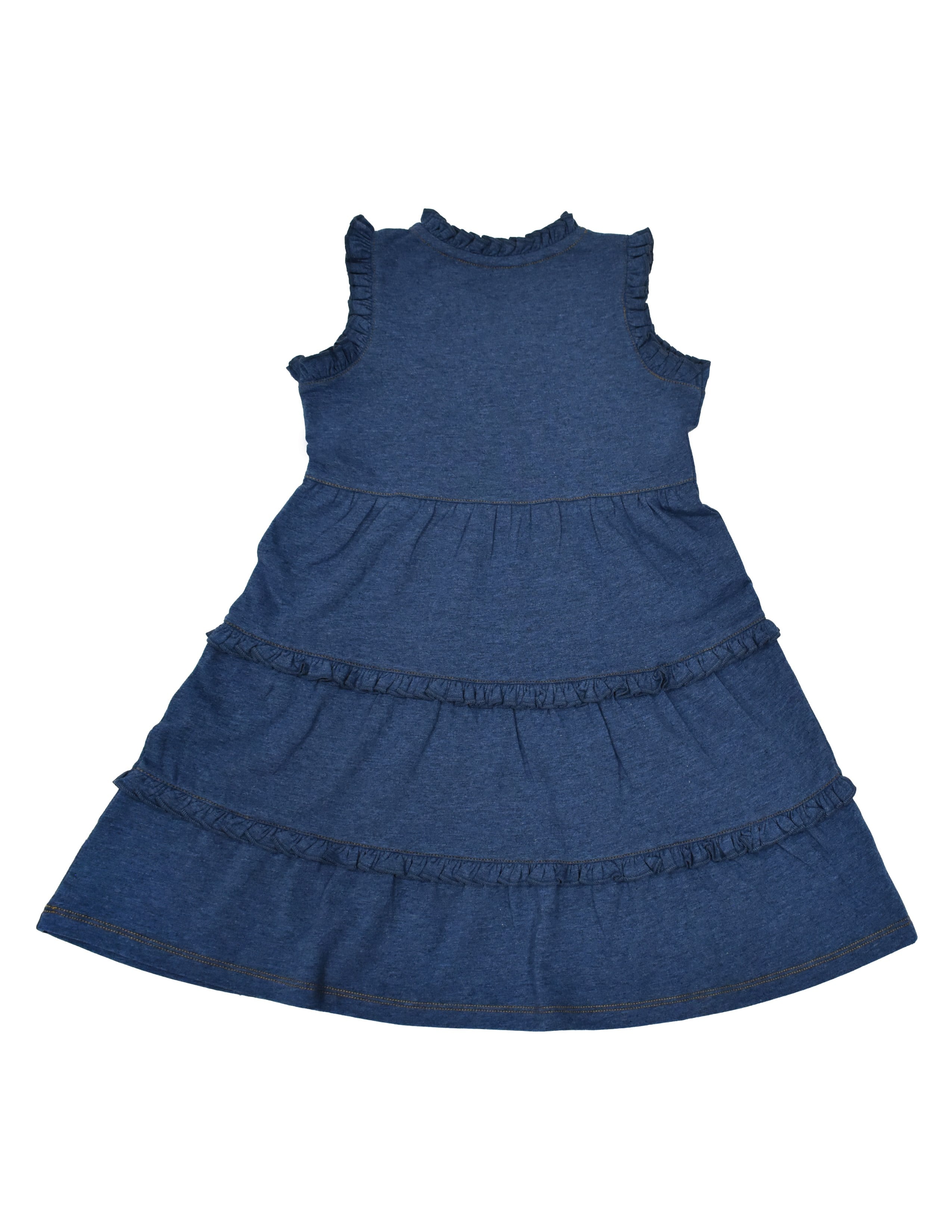 Denim Kız Çocuk Kruvaze Elbise