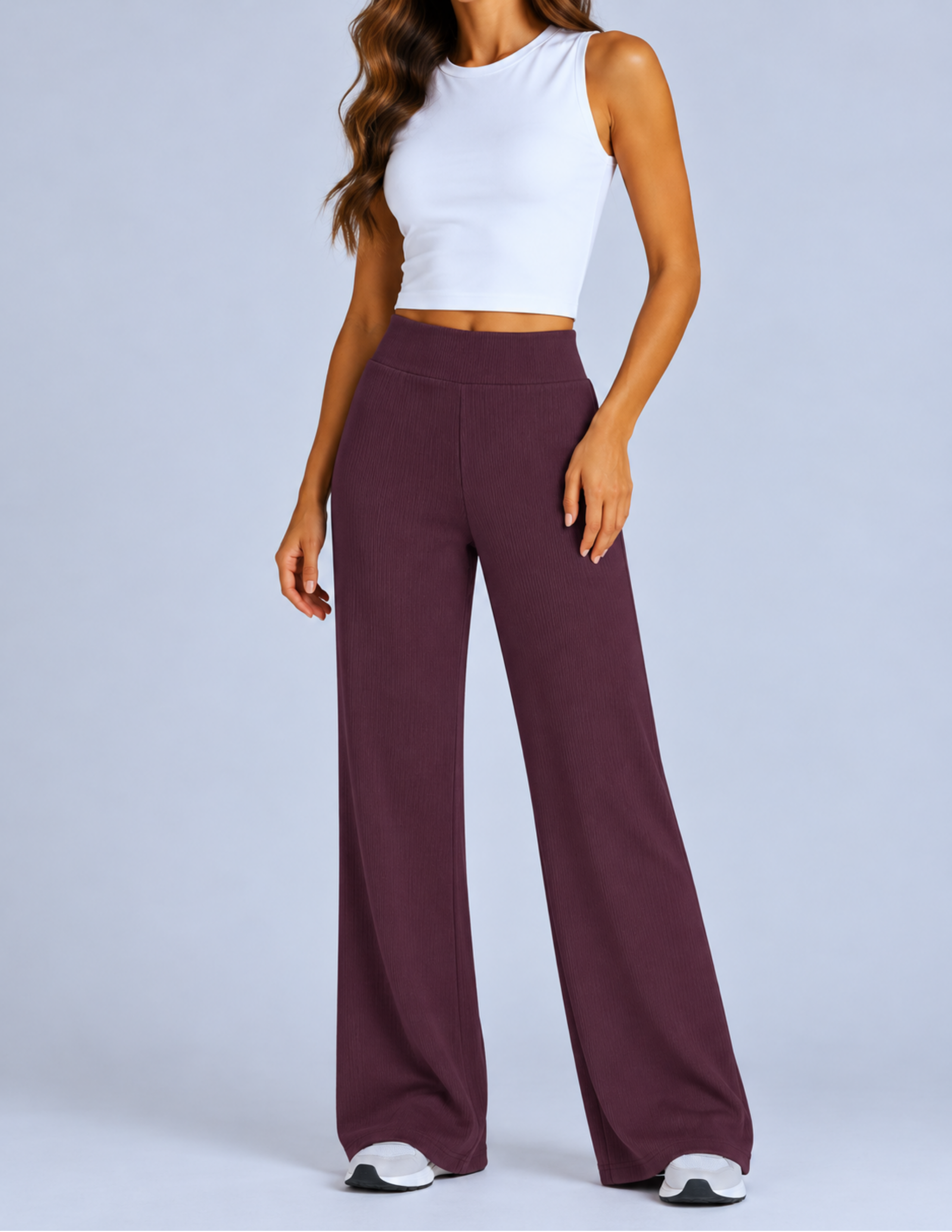 Dusty Rose Kadın Bordo Geniş Kemerli Pantolon