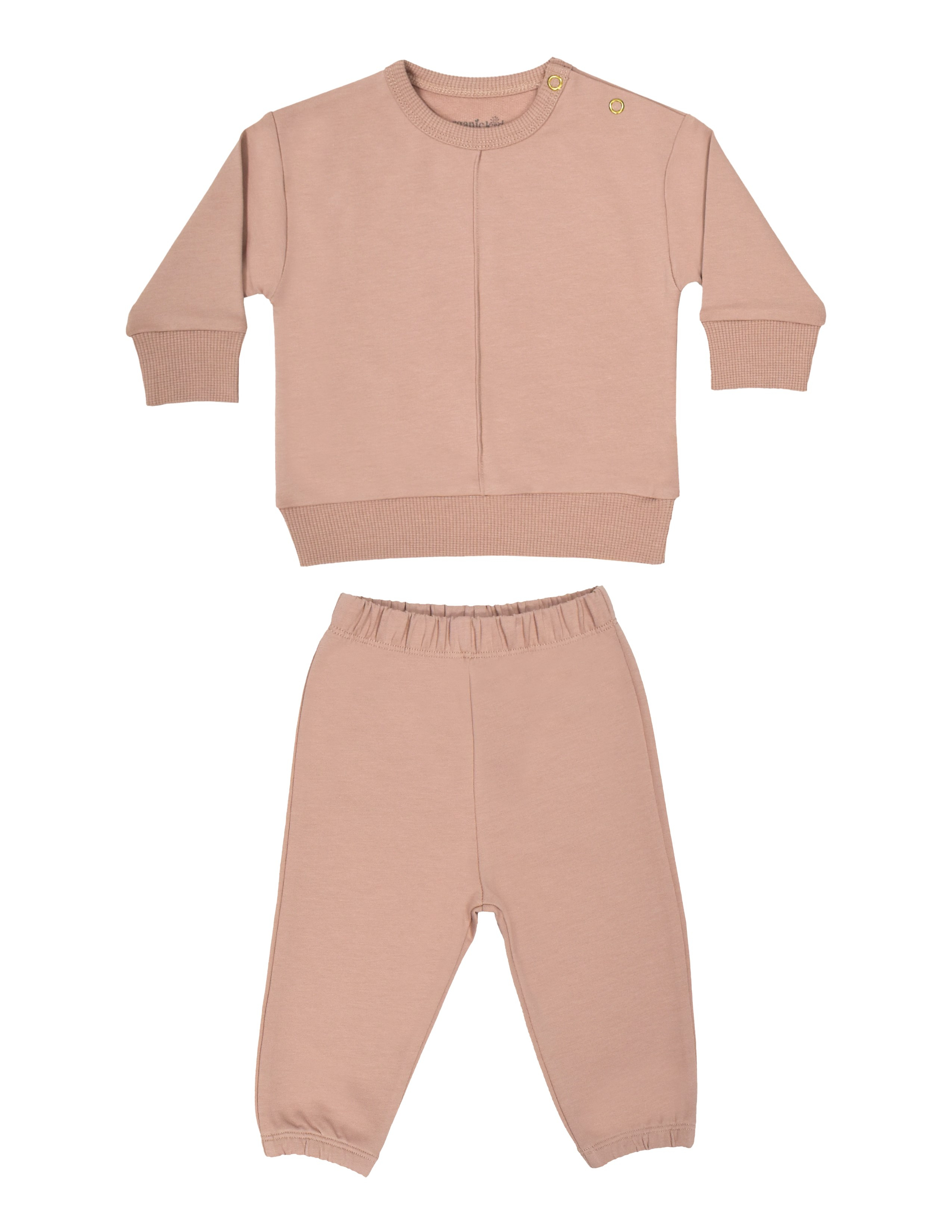 Dusty Rose Kız Bebek Gül Kurusu 2'li Takım