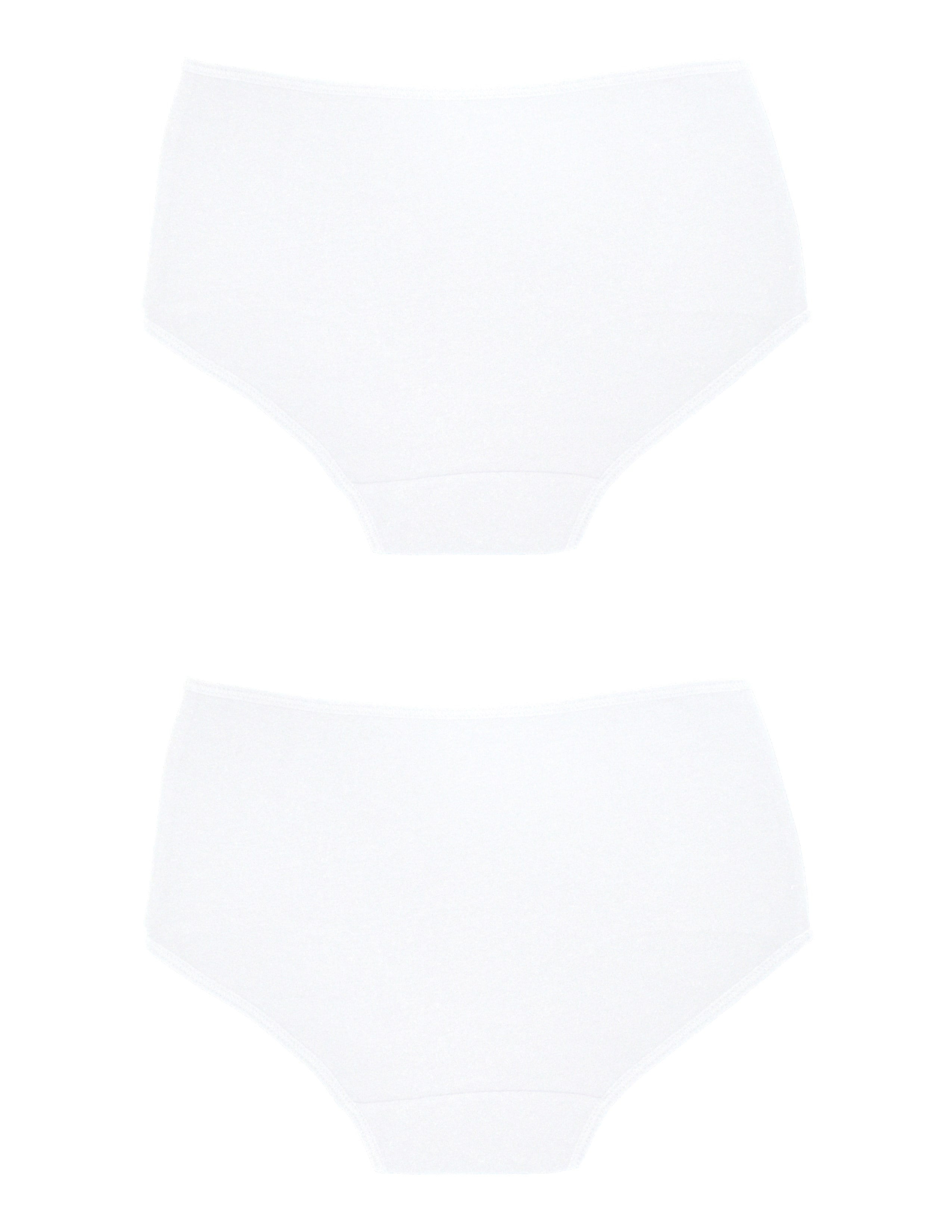 Ease Kadın Beyaz Yüksek Bel Slip Külot 2'li Set