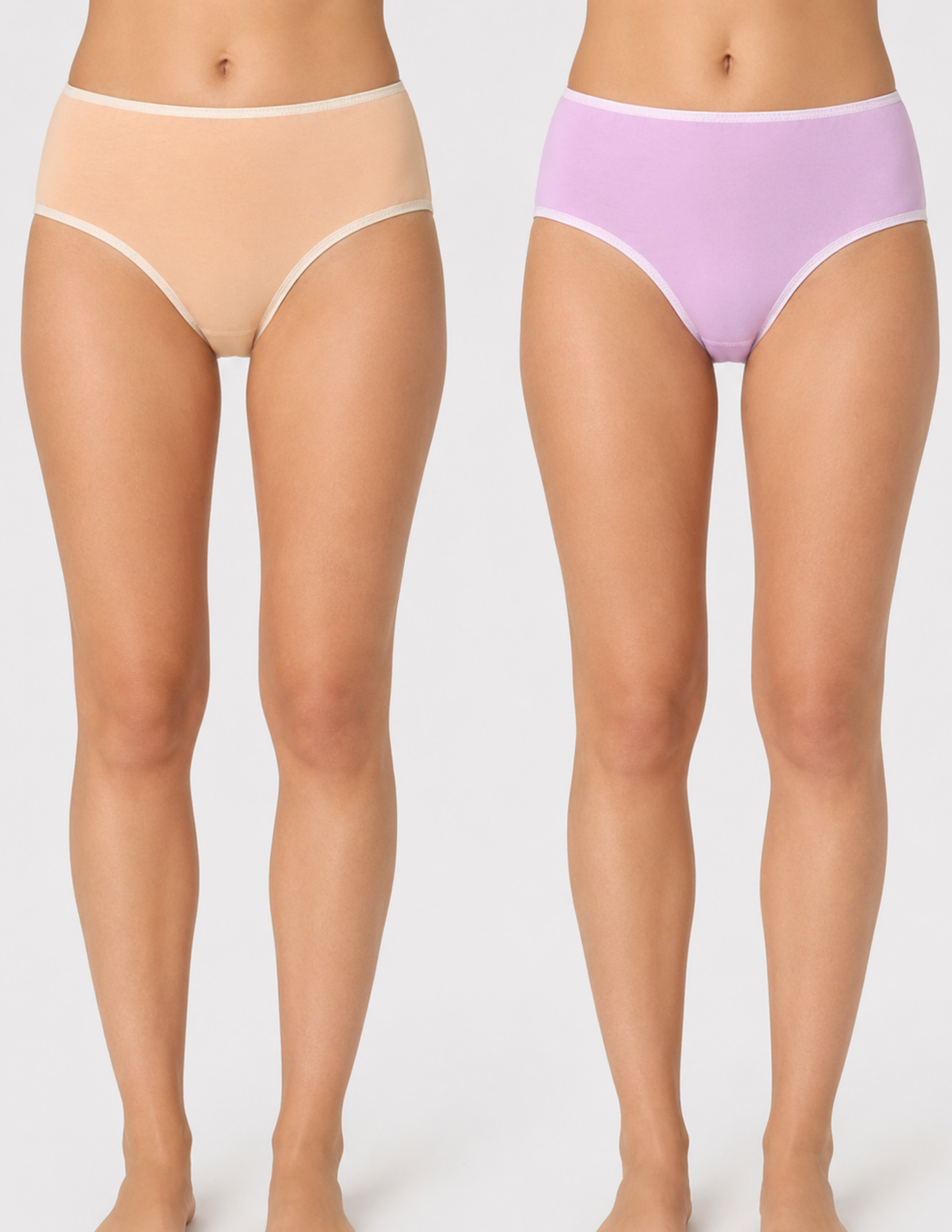 Ease Kadın Lila/Pudra Slip Külot 2'li Set