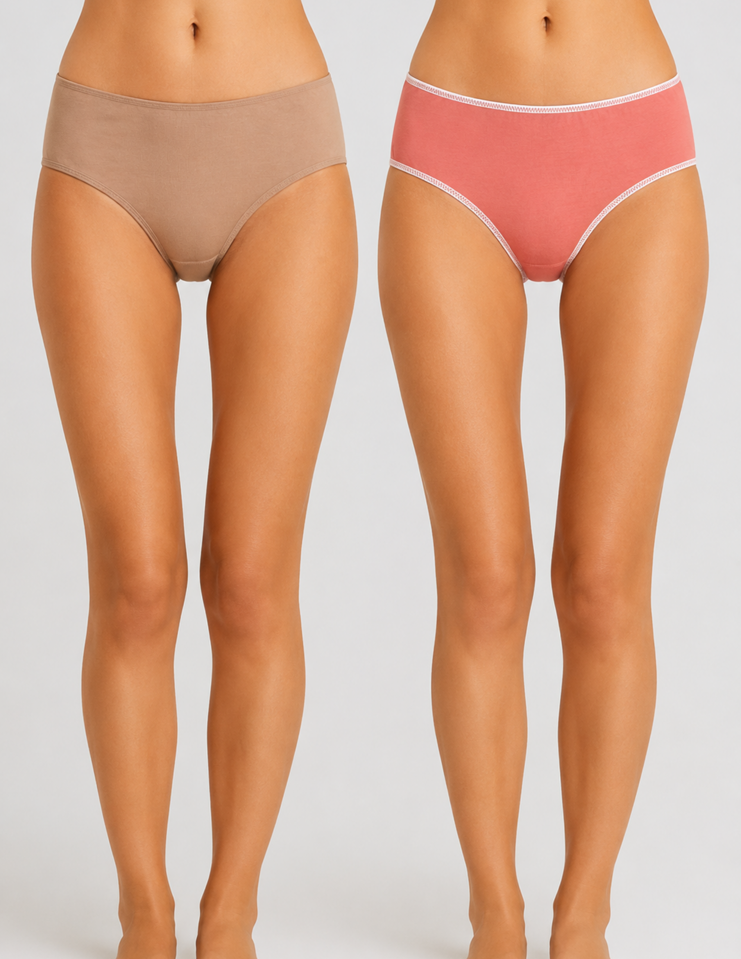 Ease Kadın Ten/Pembe Slip Külot 2'li Set