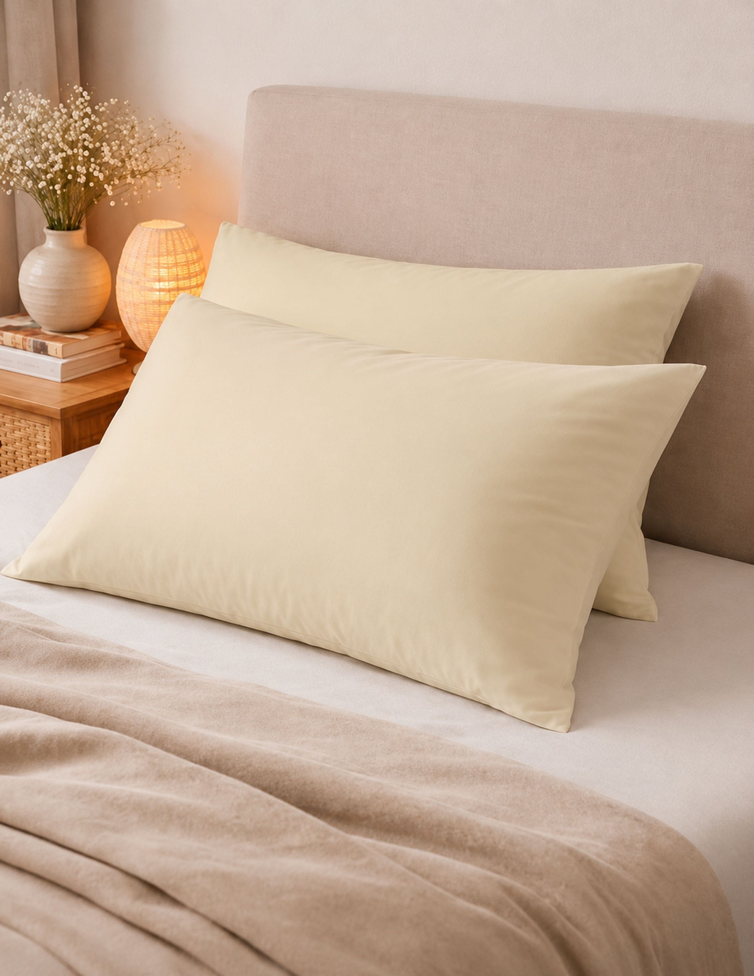 Home Collection Bej 2'li Yastık Kılıfı 50x70