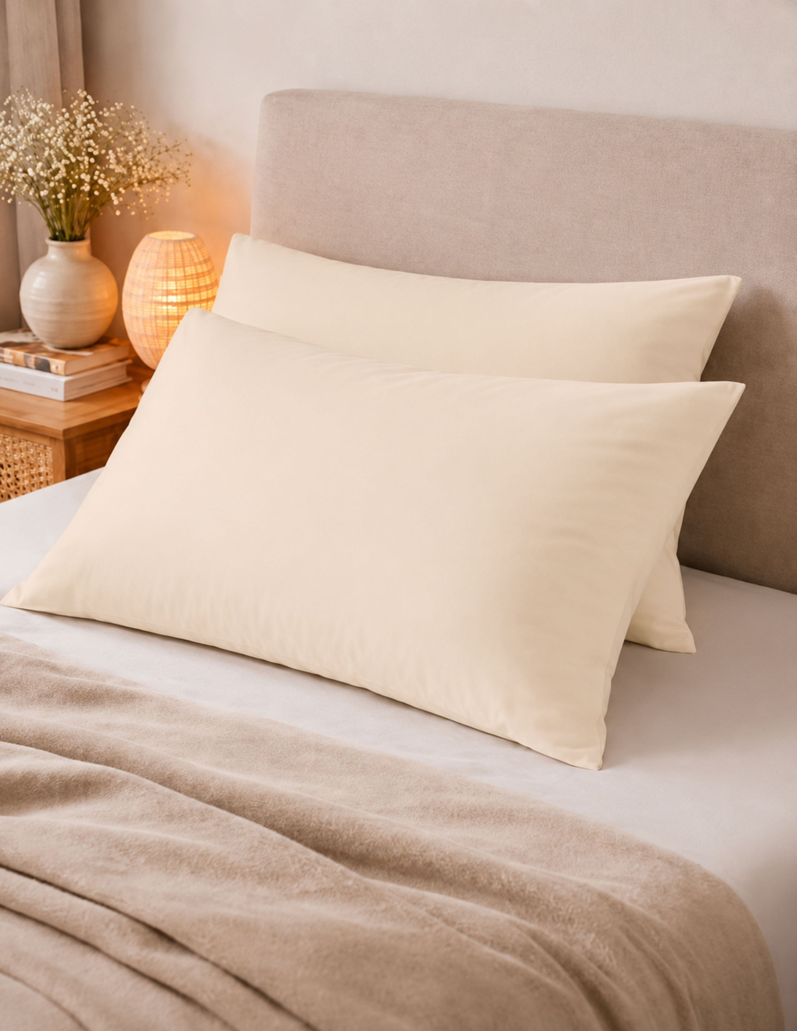 Home Collection Bej 2'li Yastık Kılıfı 50x70