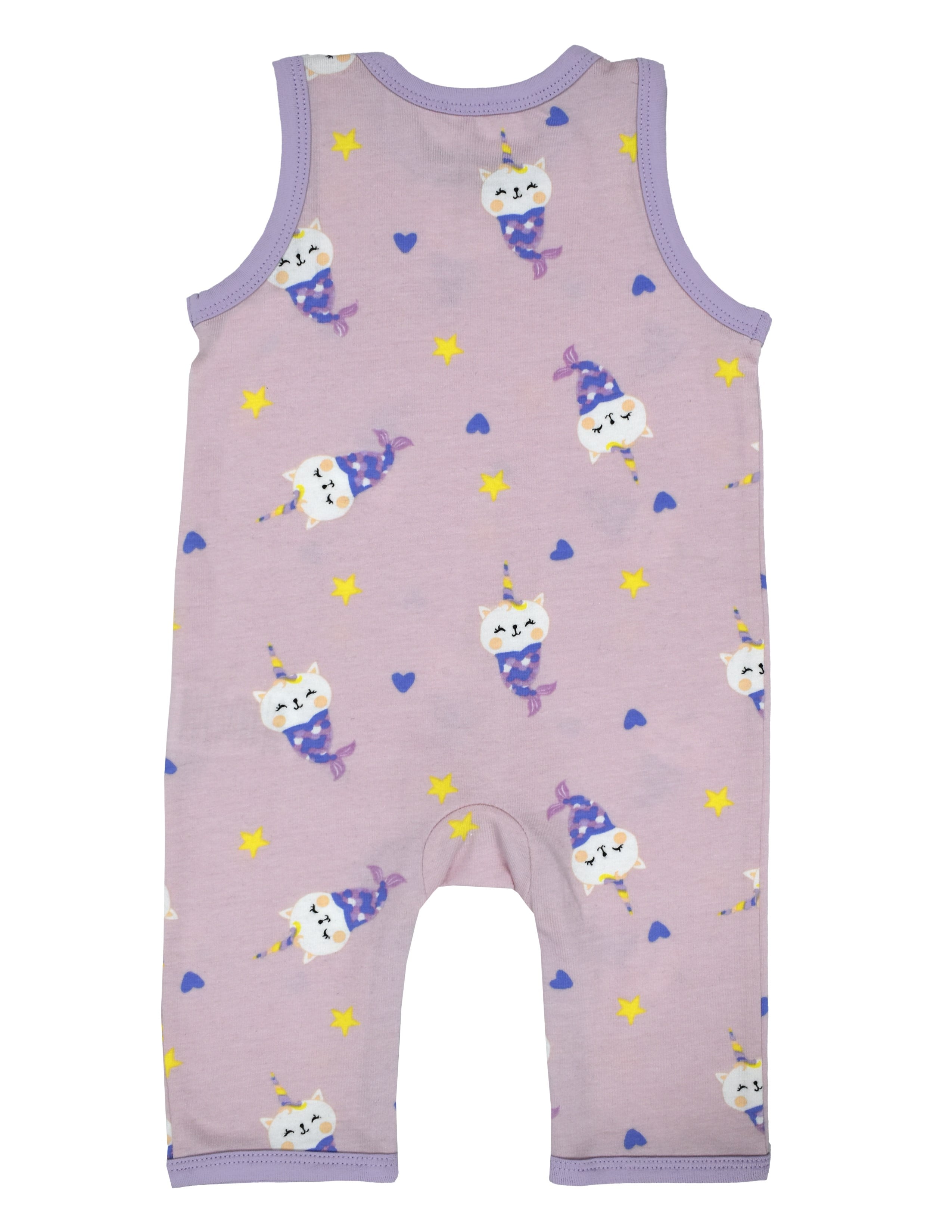 Merkitty Kız Bebek Pembe Kolsuz Tulum