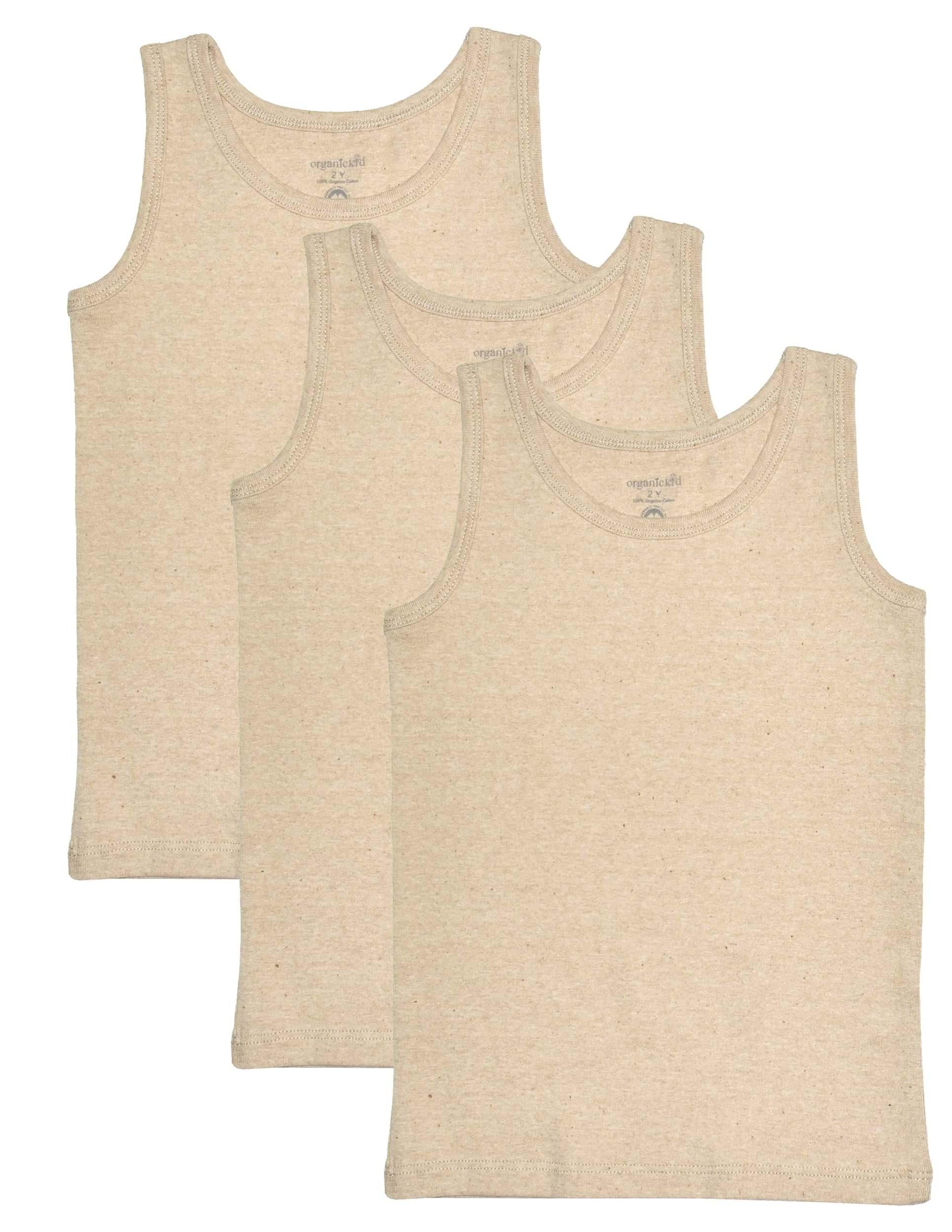 Natural Cotton Çocuk Unisex Ekru Atlet Seti 3lü