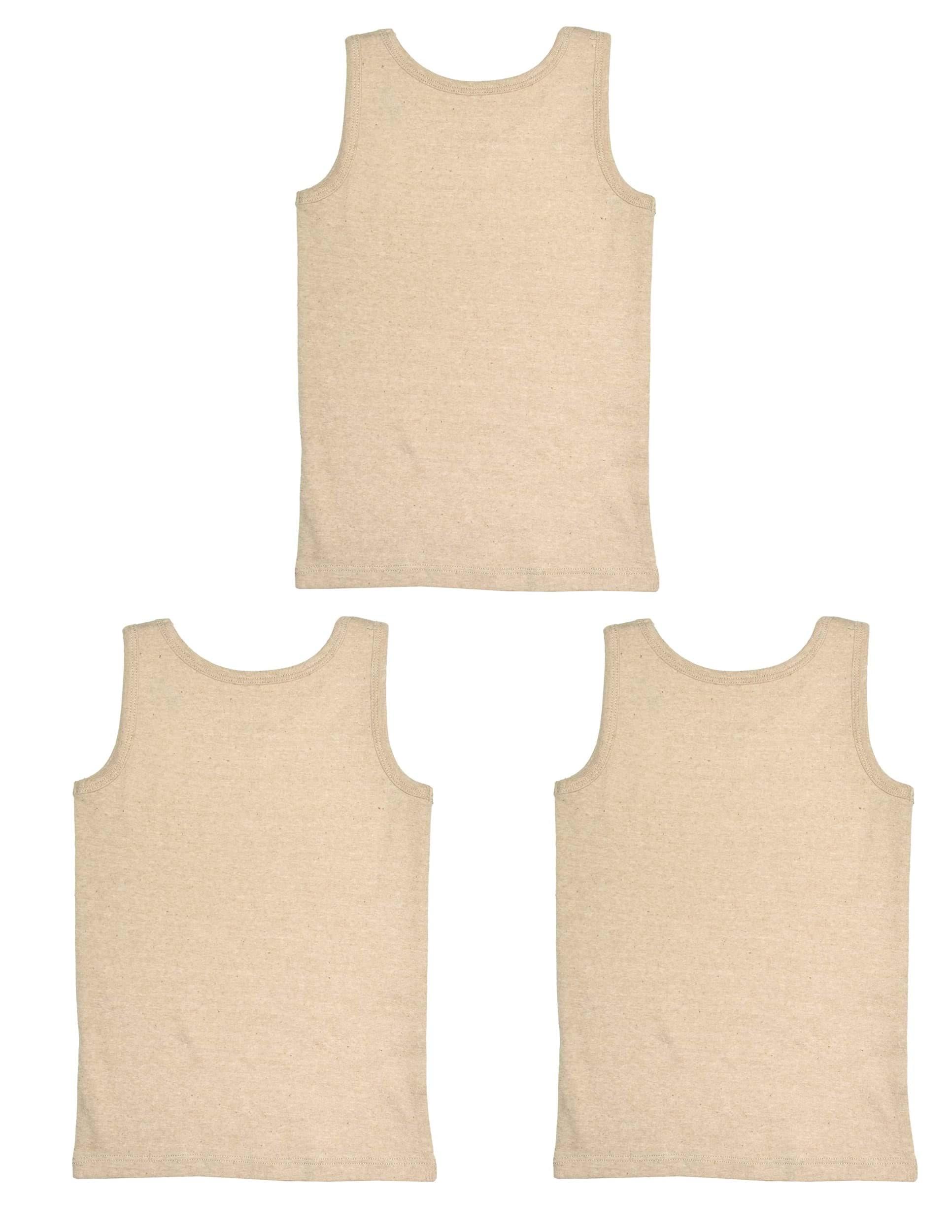 Natural Cotton Çocuk Unisex Ekru Atlet Seti 3lü