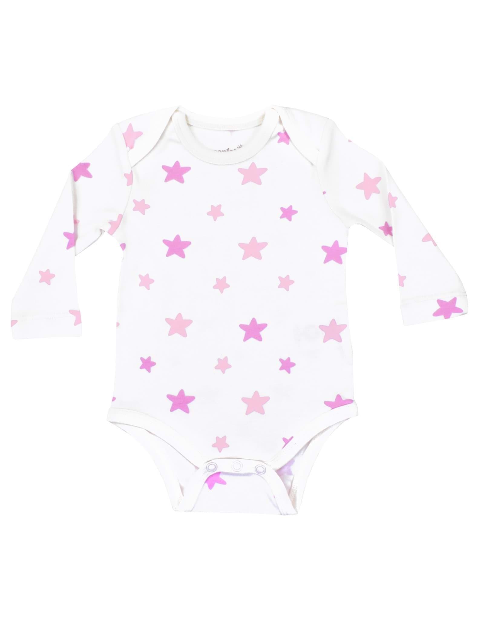 Pink Star Kız Bebek Uzun Kol Body