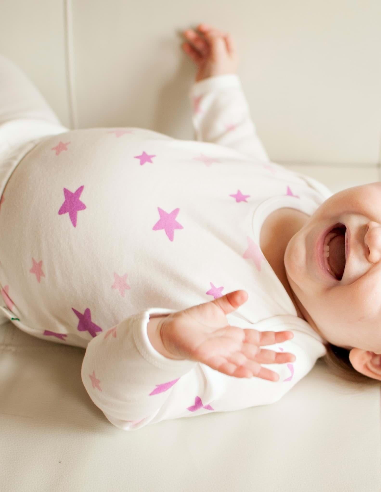 Pink Star Kız Bebek Uzun Kol Body