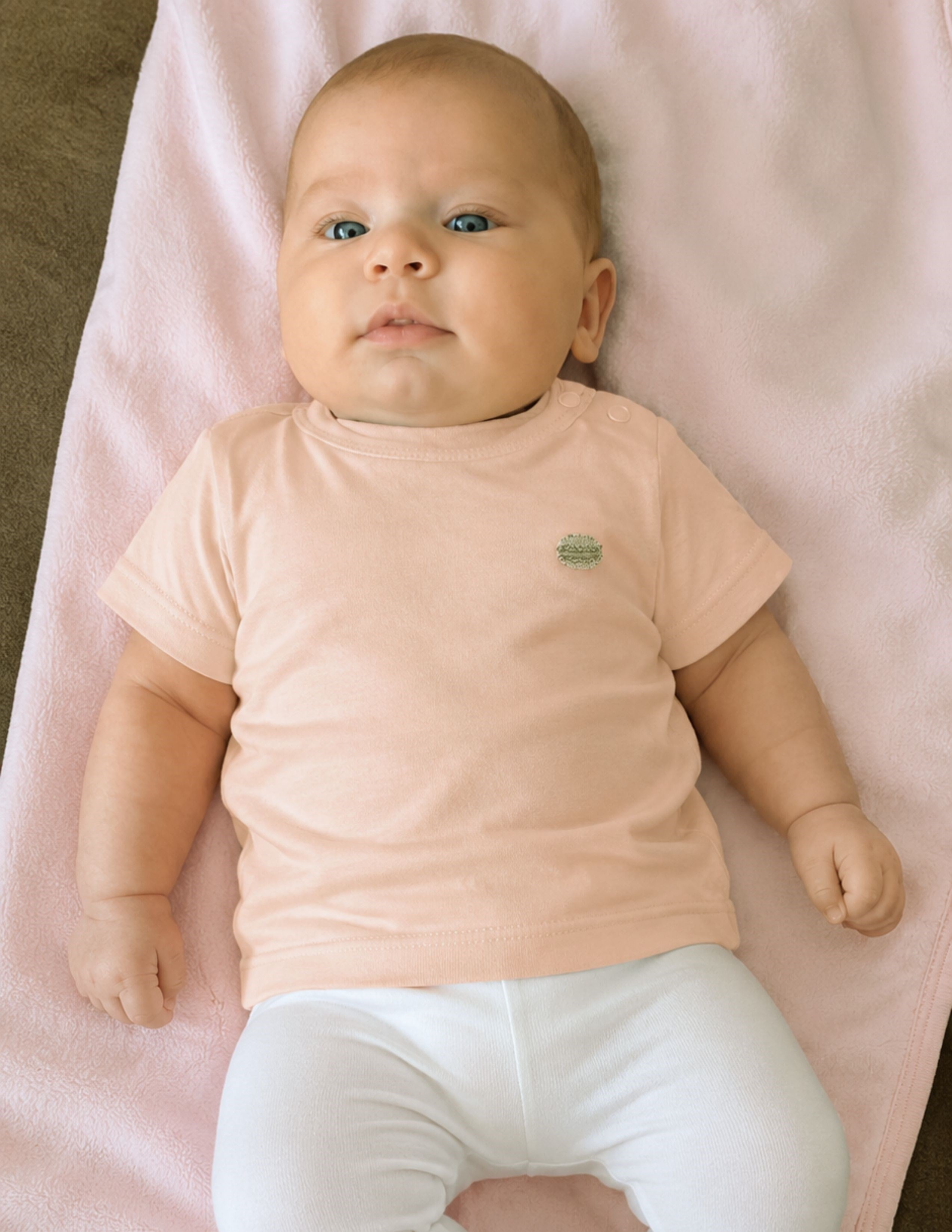 Teatime Baby Girl Salmon Short Sleeved T-shirt