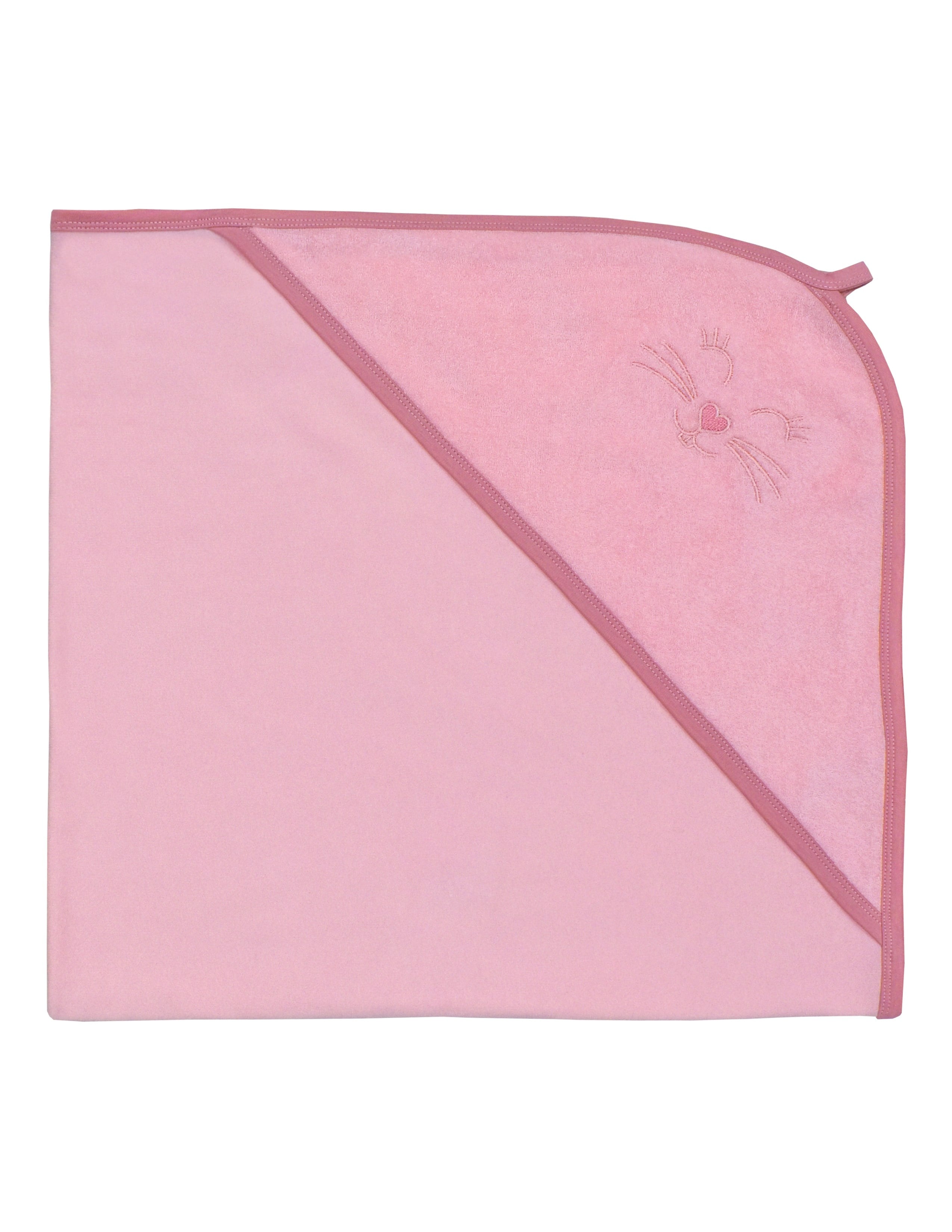 Towel Bebek Pembe Havlu Bornoz 90x90