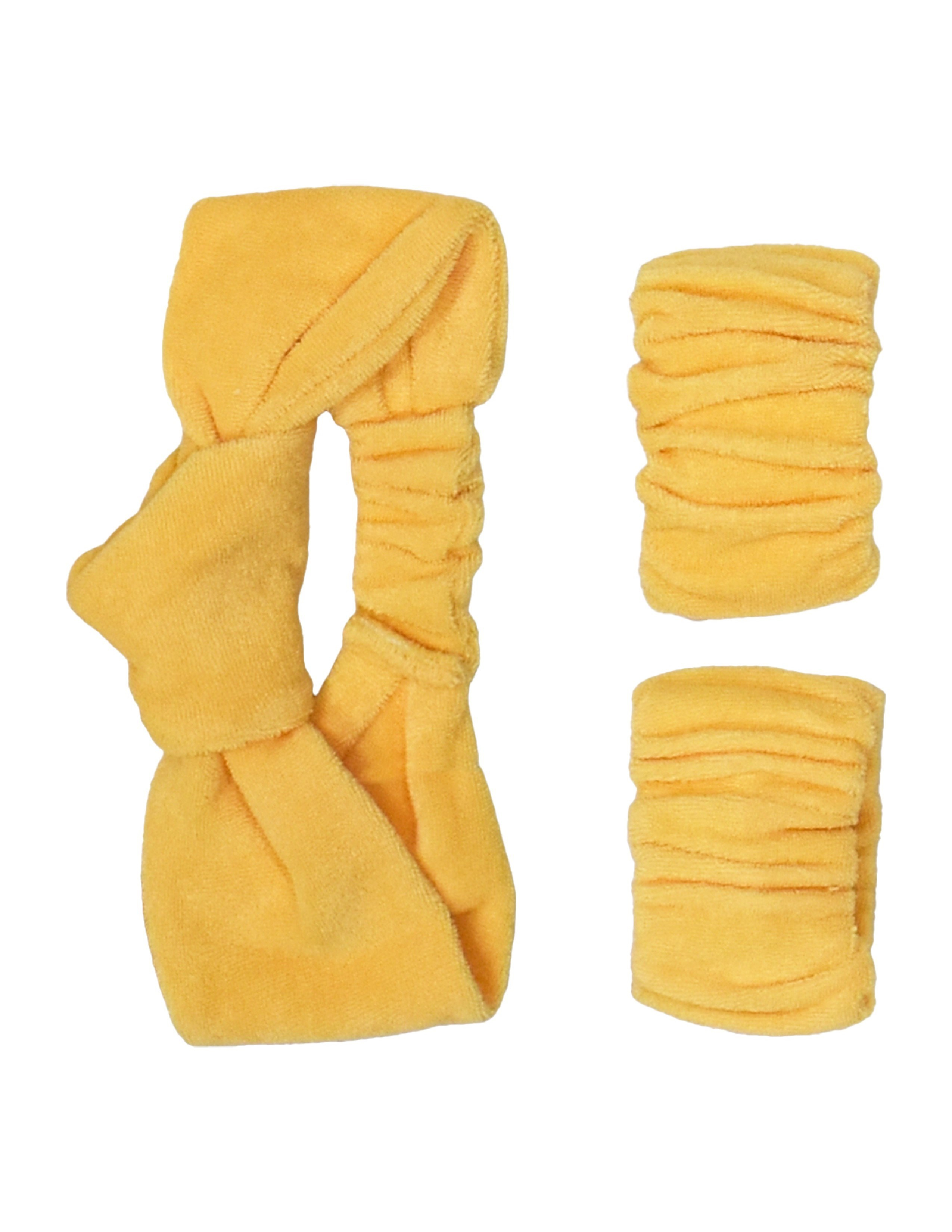 Towel Kadın Turuncu Saç Bandı-Bileklik 2'li Set