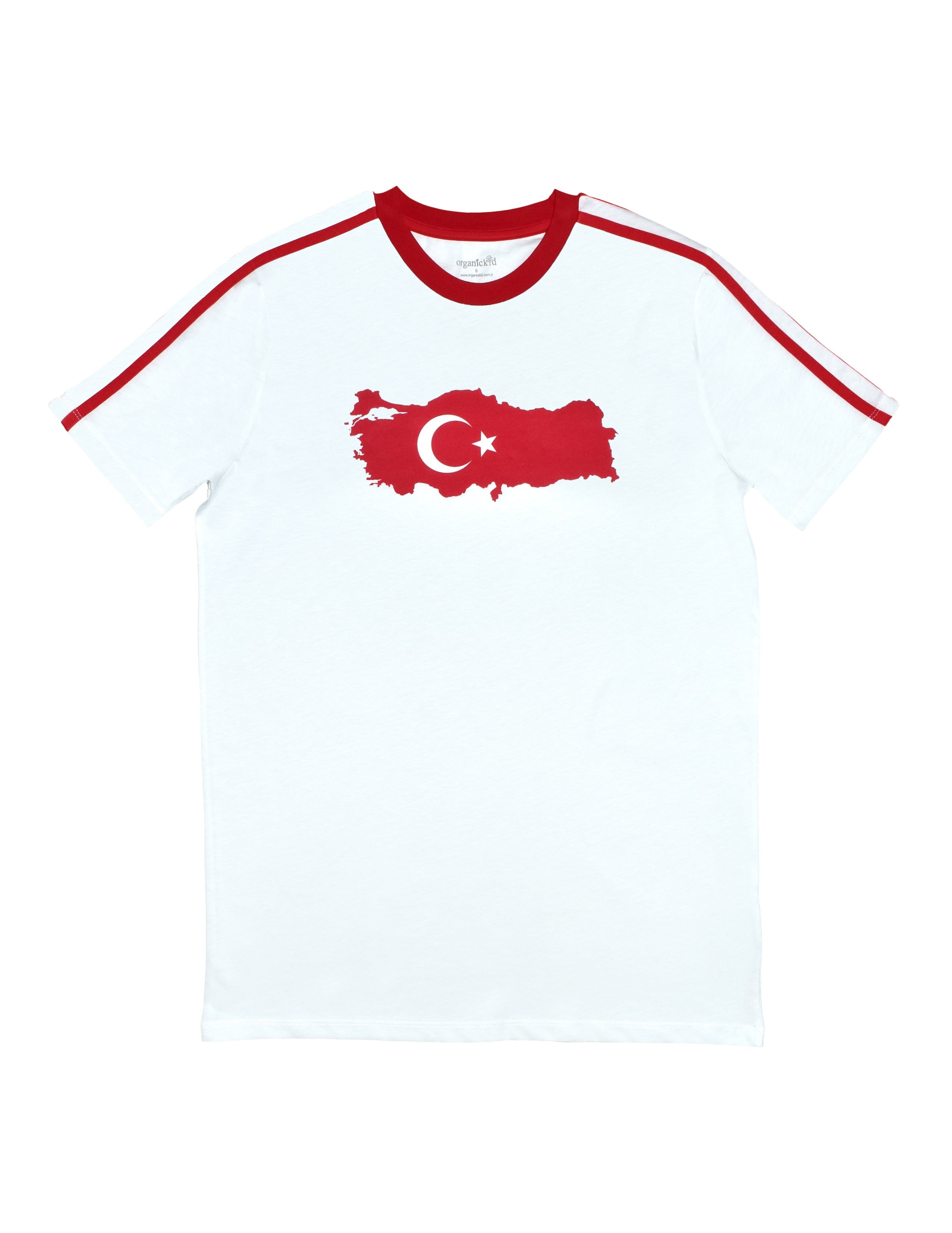 Türkiye Unisex Beyaz Baskılı T-shirt