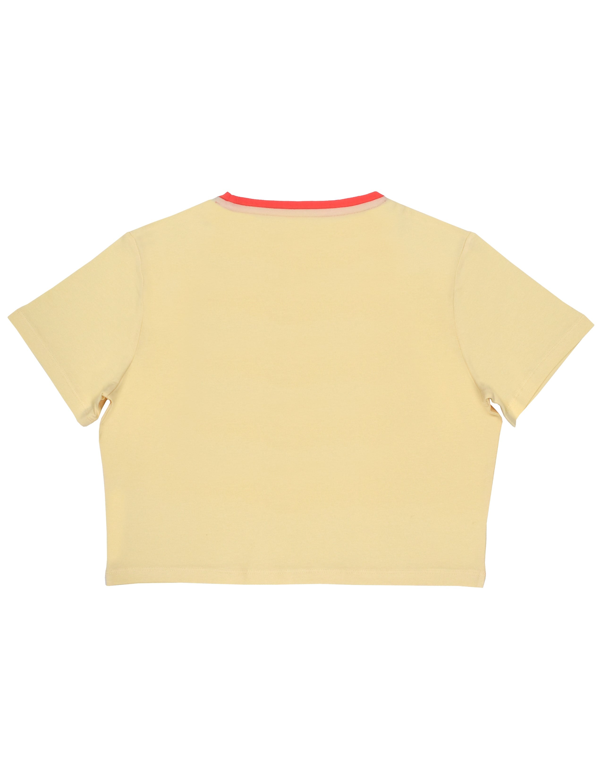 Watermelon Kadın Krem Crop T-shirt