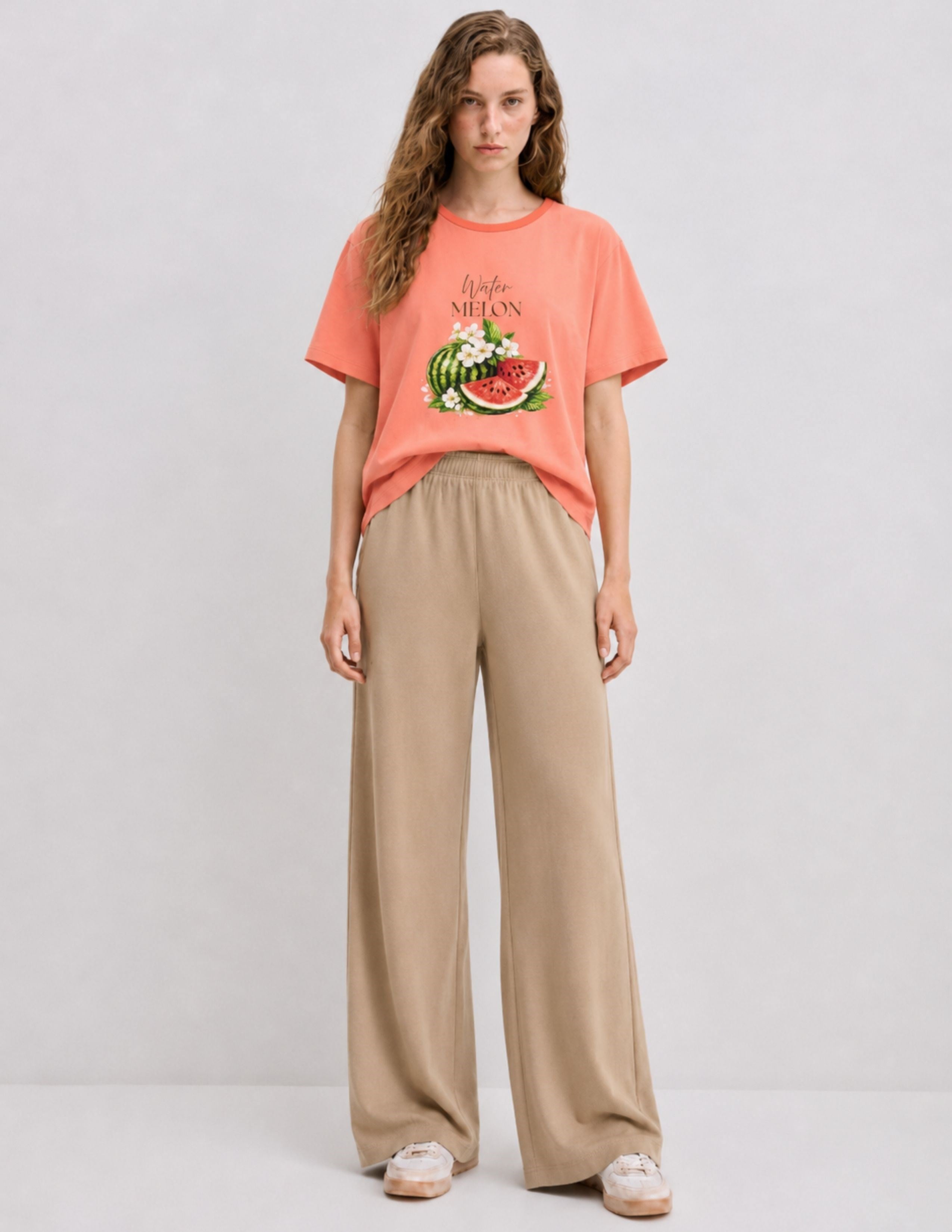 Watermelon Kadın Somon Oversize T-shirt