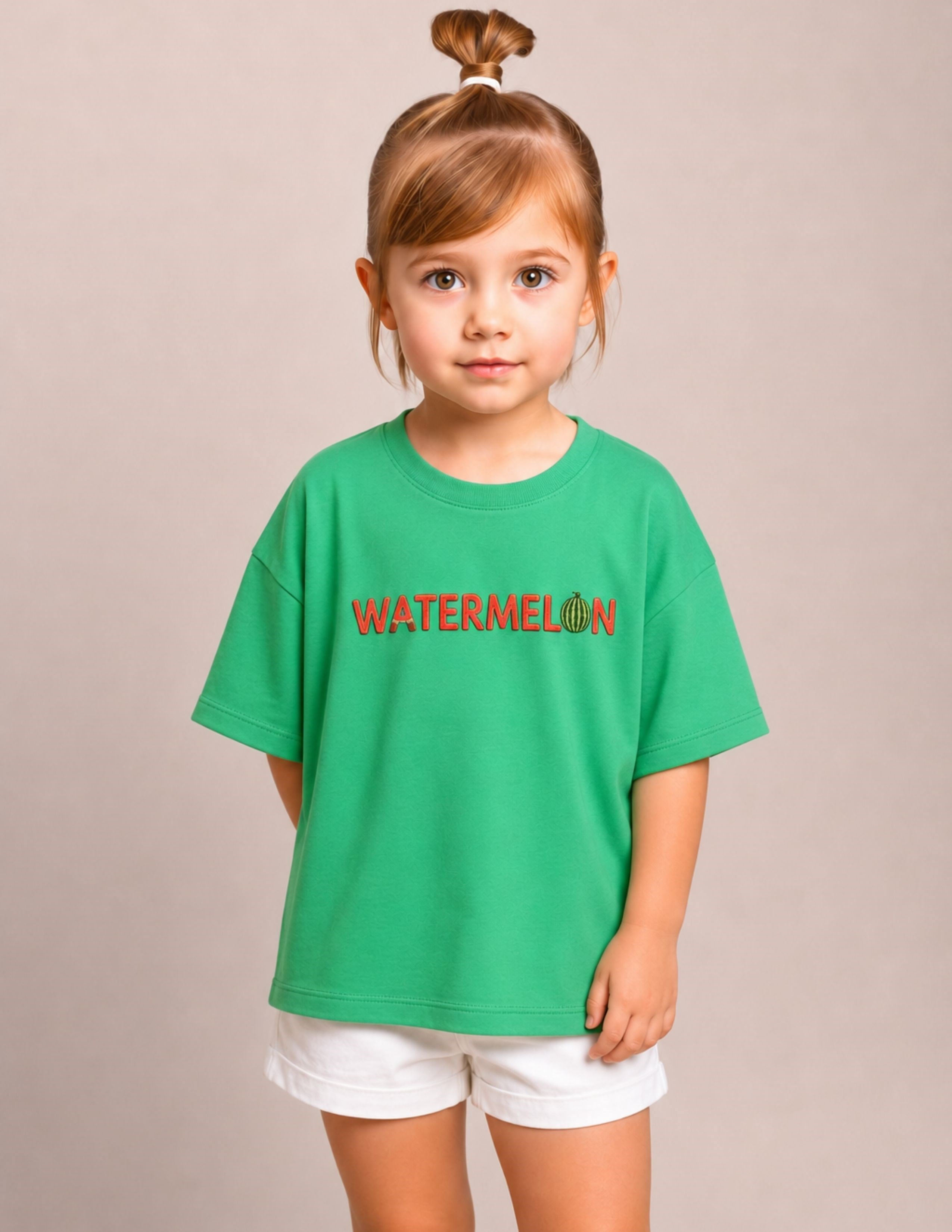 Watermelon Kız Çocuk Yeşil Oversize T-shirt