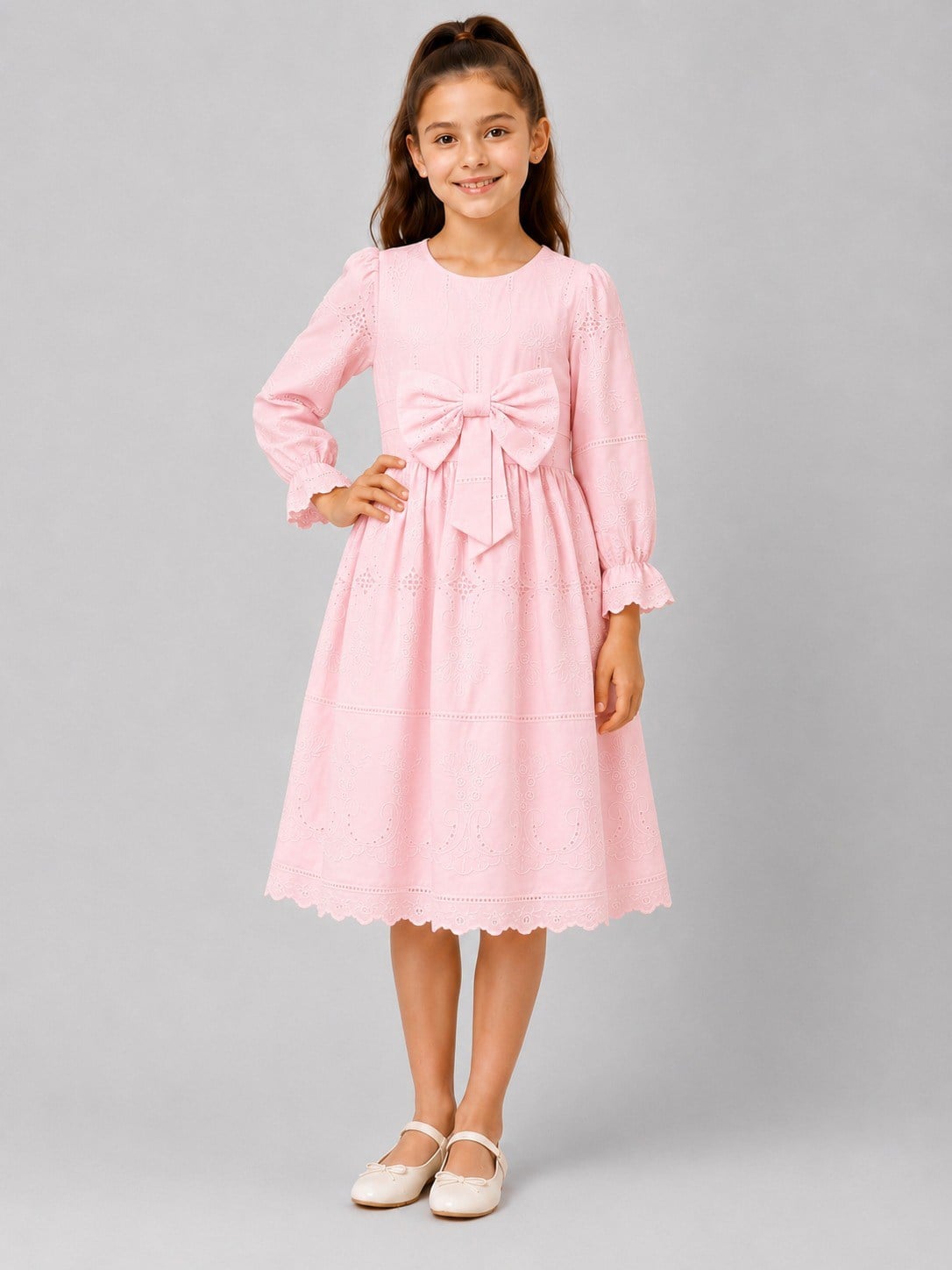 Arya Kız Çocuk Elbise Pembe