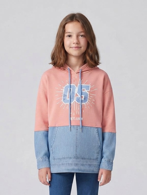 Blue05 Kız Çocuk Sweat Somon