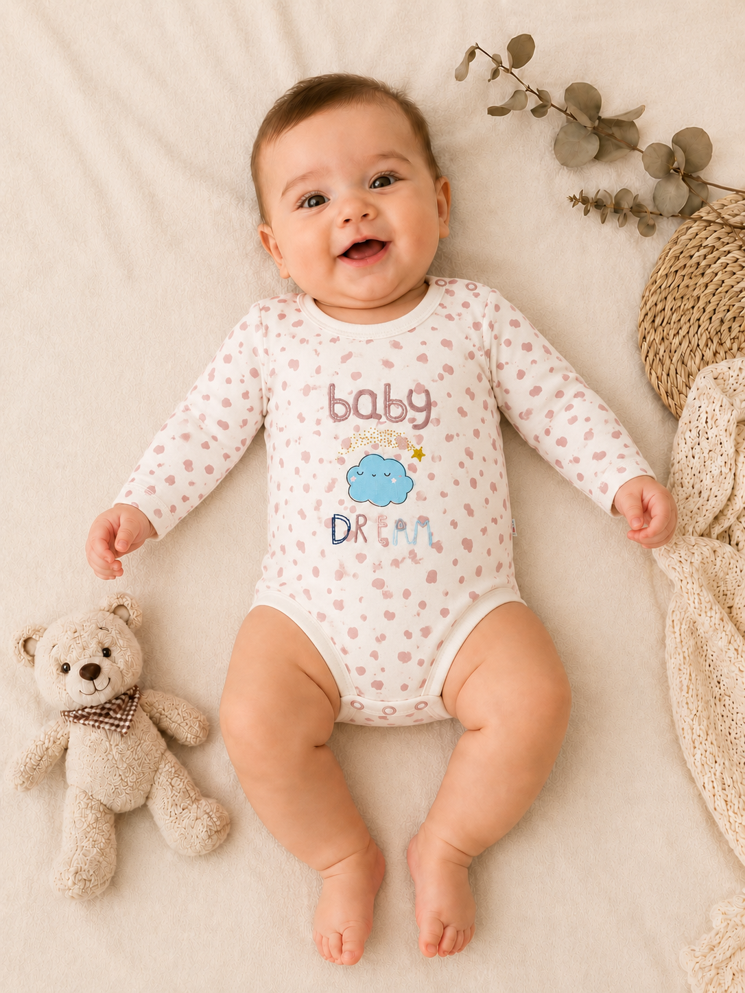 Bulut Bebek Çıtçıtlı Badi