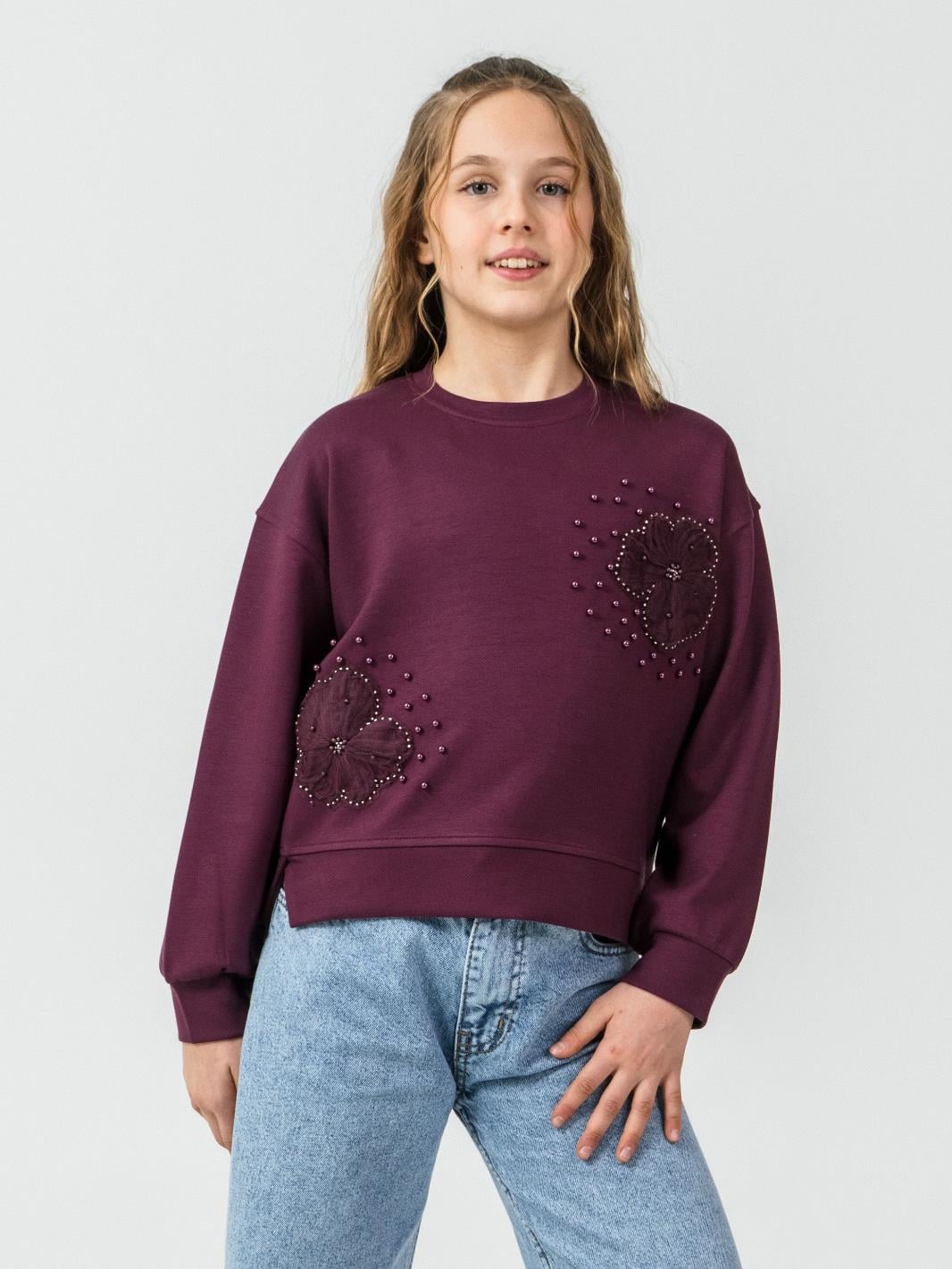 Flora Kız Çocuk Sweat Bordo