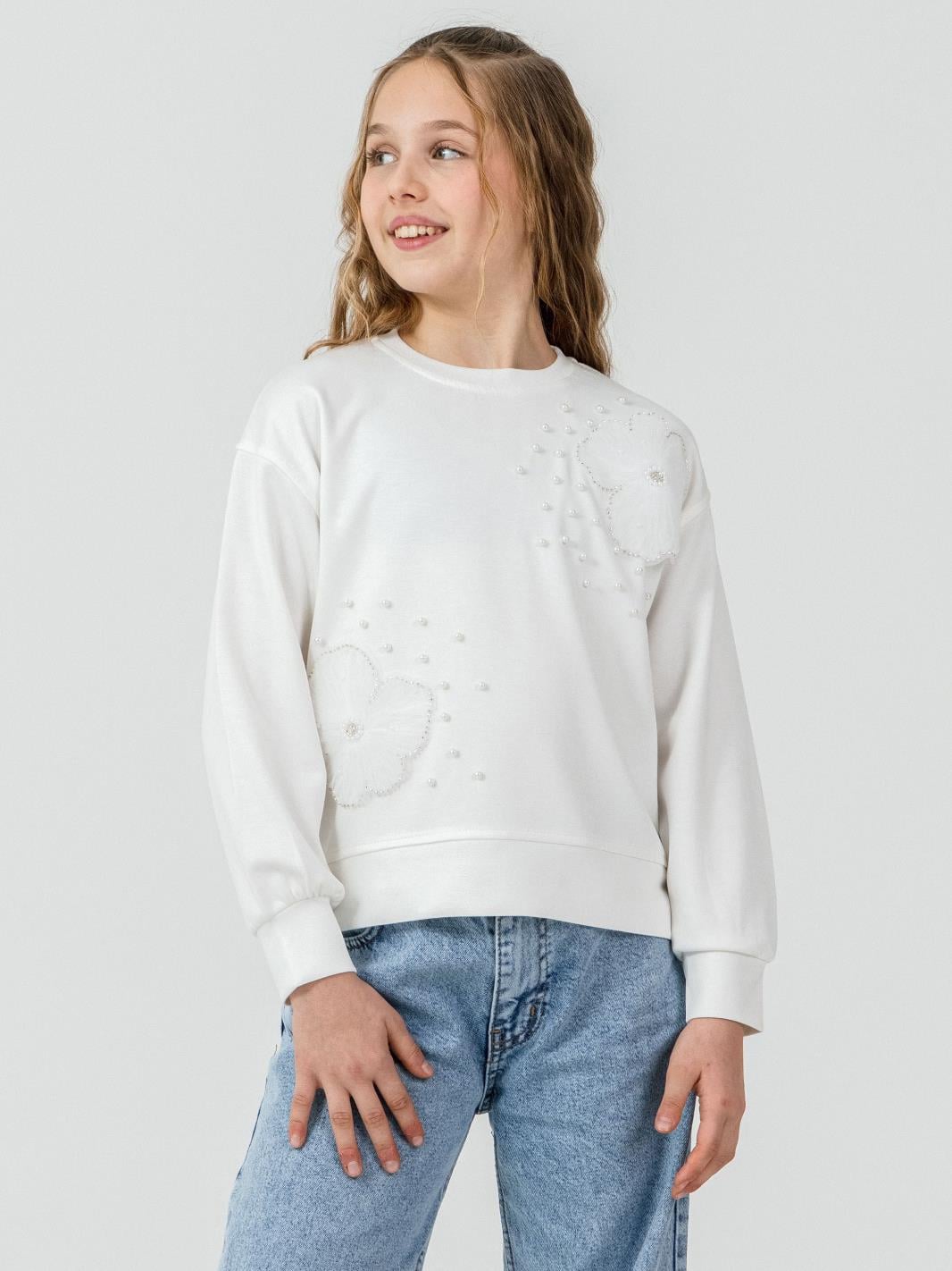 Flora Kız Çocuk Sweat Ekru