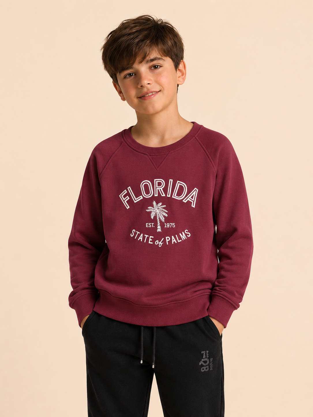Florida Yazılı Sweat Mürdüm