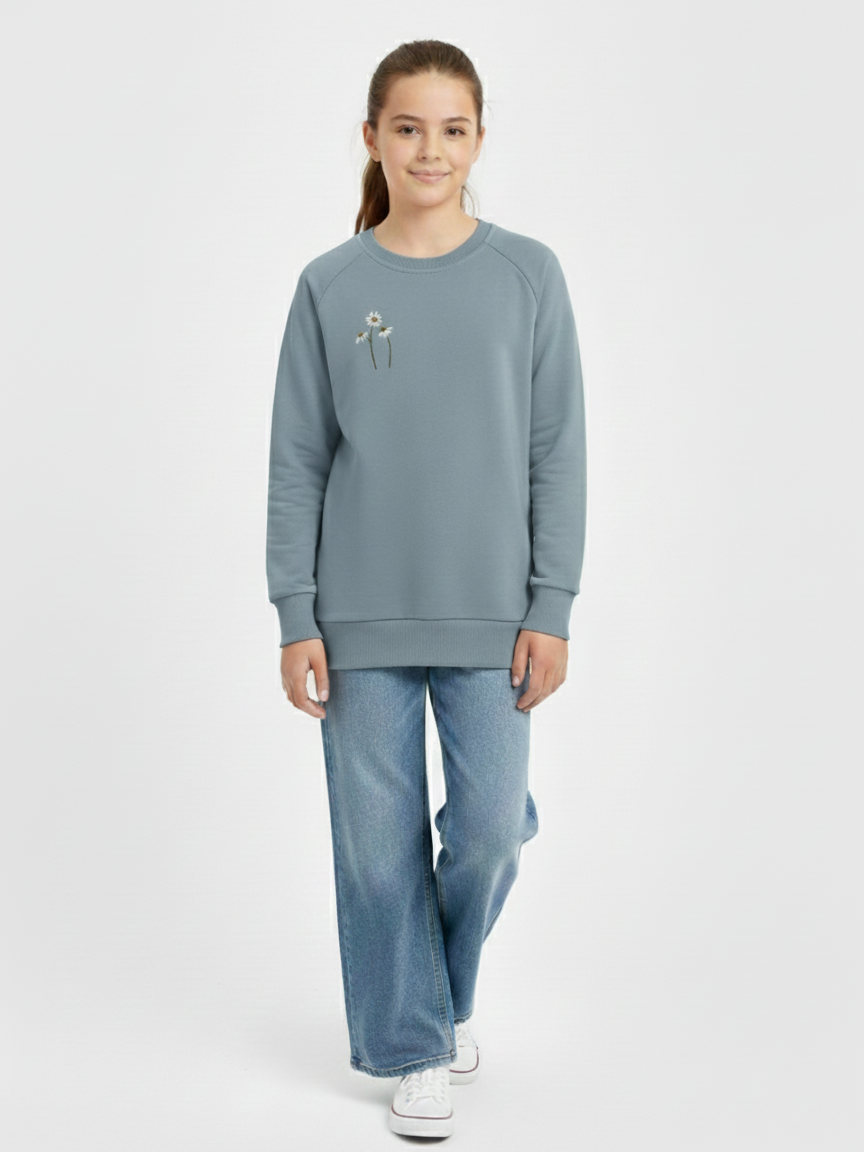 Giyinse Duru Kız Çocuk Sweat Mavi
