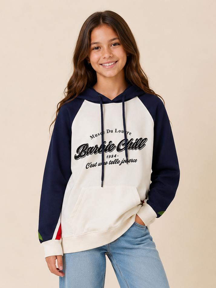 Hoodria Kız Çocuk Sweat Ekru