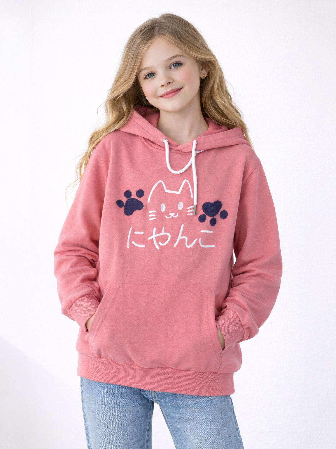 Kedi Desenli Sweet Pembe