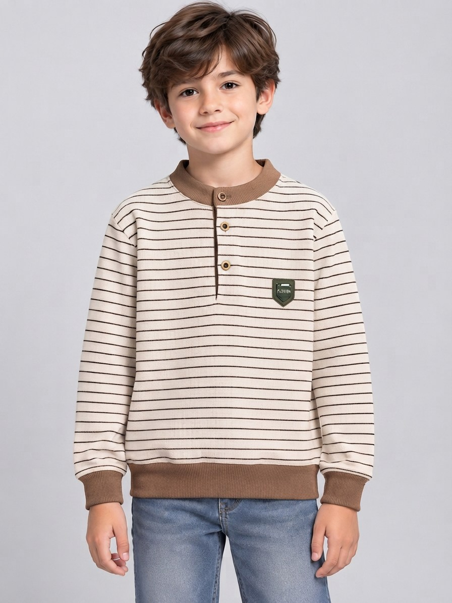 Maron Erkek Çocuk Sweatshirt Kahverengi