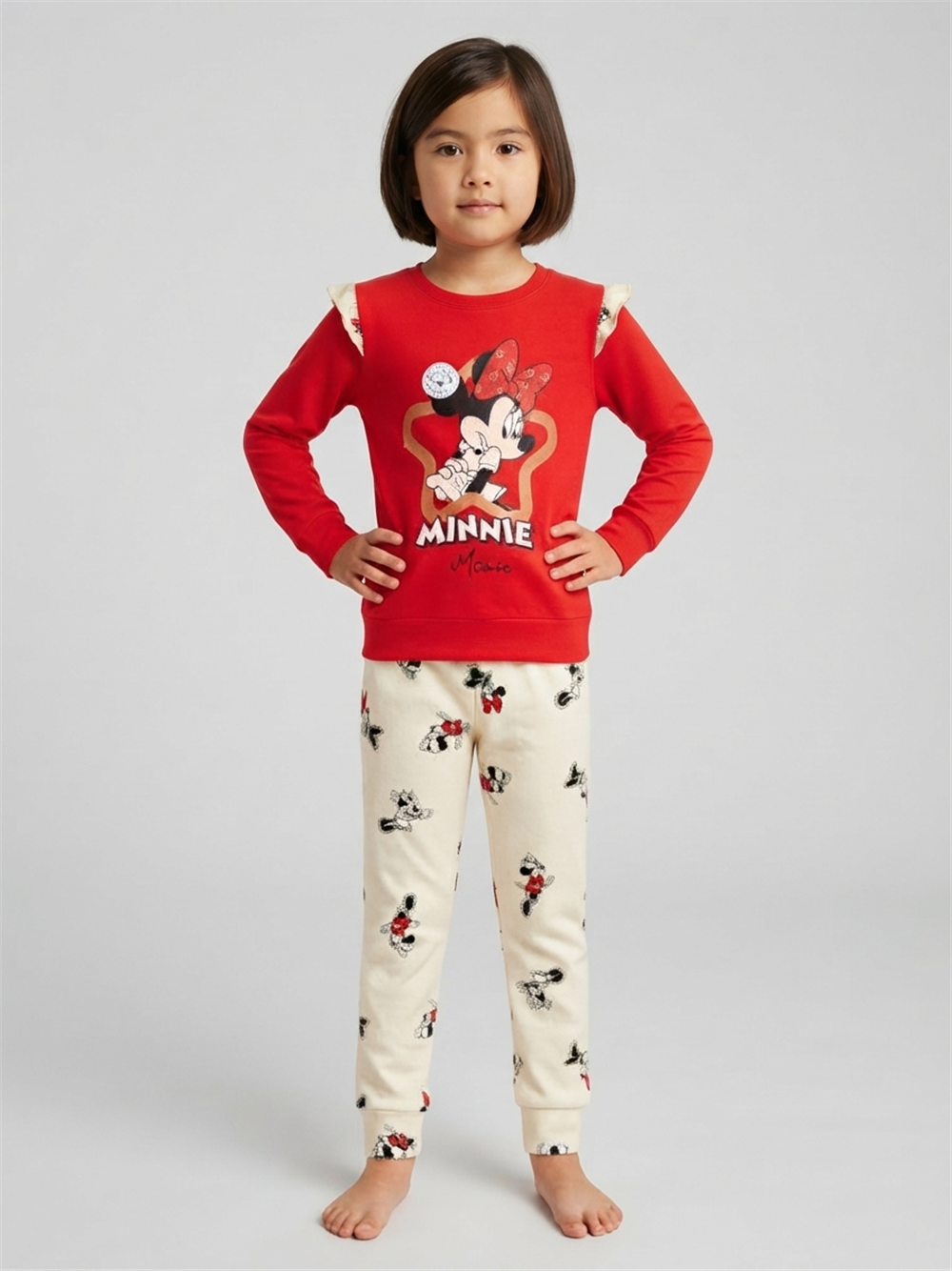 Memina Kız Çocuk Pijama Takımı Kırmızı
