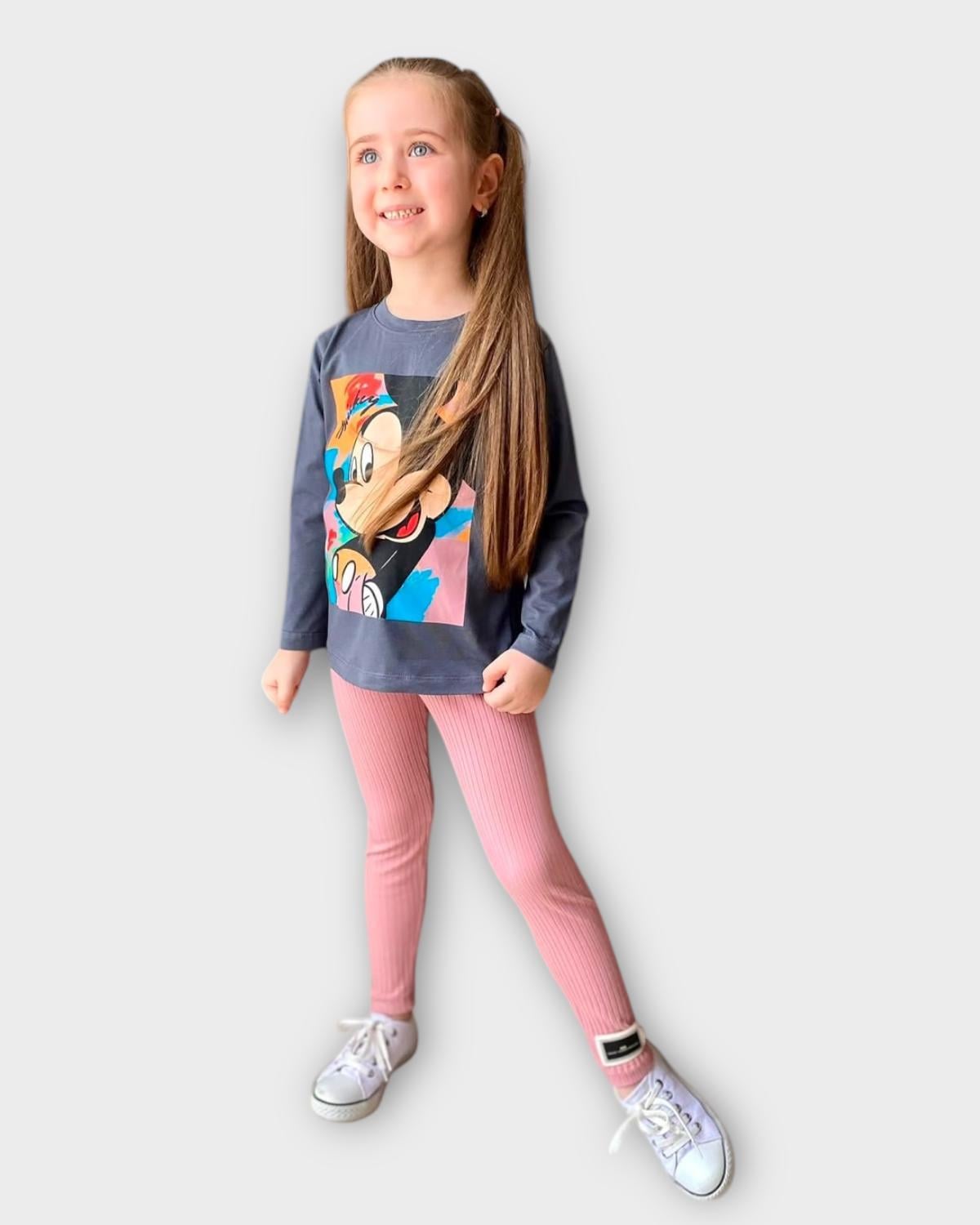 Mickey Mouse Taytlı Takım Pembe