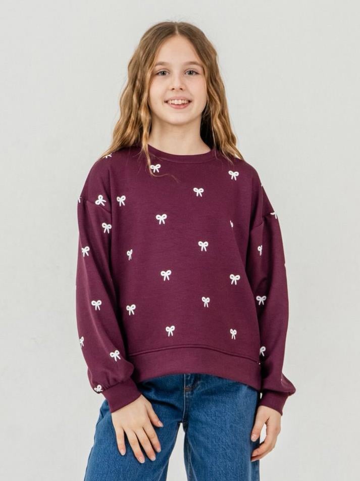 Monet Kız Çocuk Sweatshirt Bordo