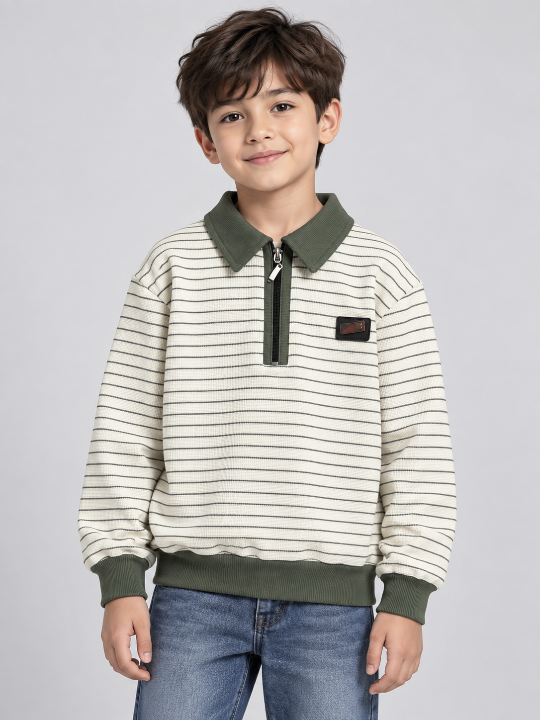 Saron Erkek Çocuk Sweatshirt Yeşil