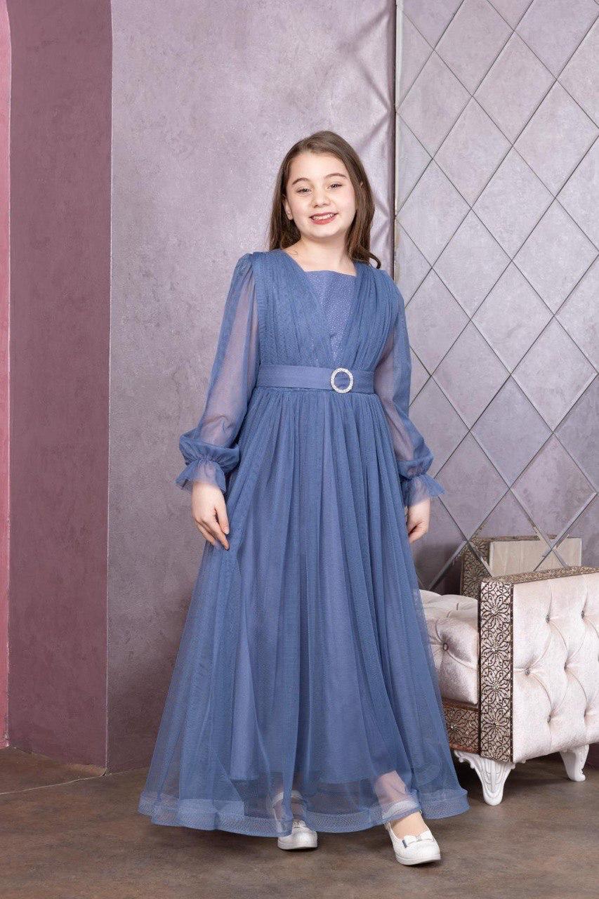 Tüllü Abiye Model Mor 