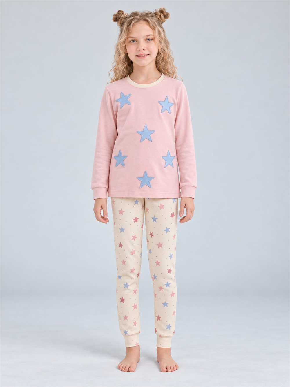 Vemina Kız Çocuk Pijama Takımı Pembe