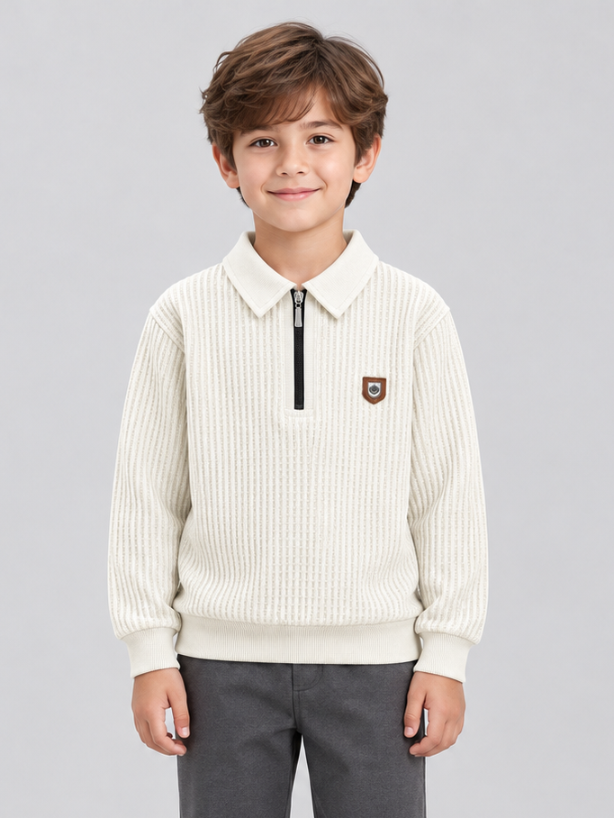 Vigo Erkek Çocuk Sweatshirt Ekru