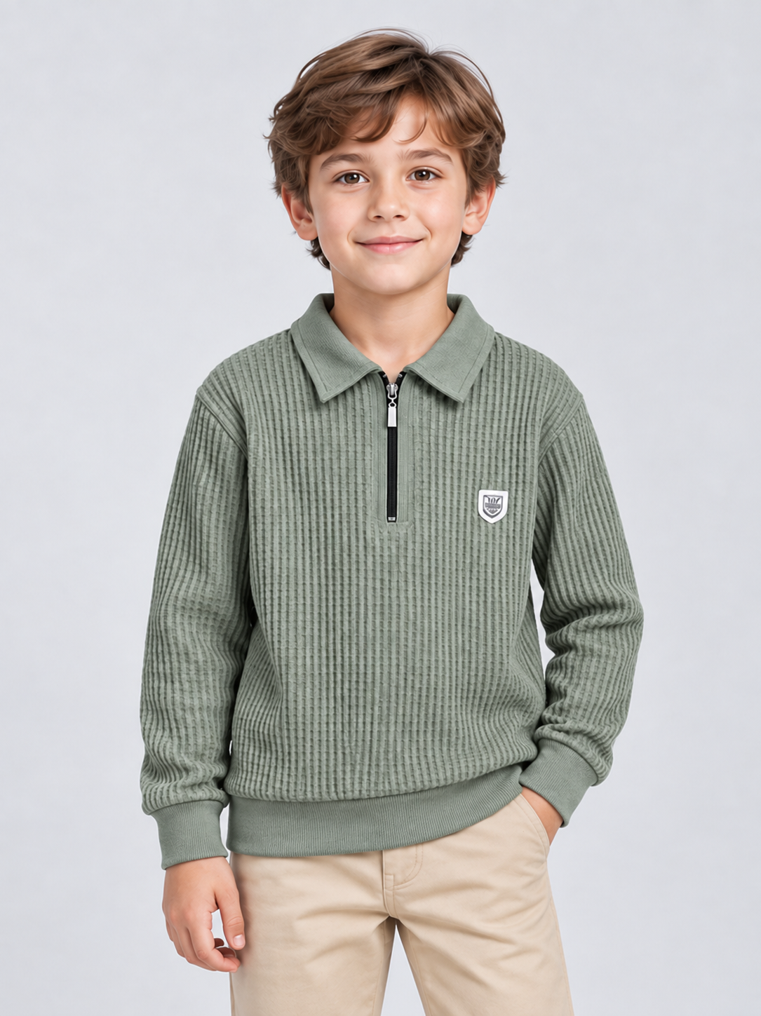 Vigo Erkek Çocuk Sweatshirt Yeşil